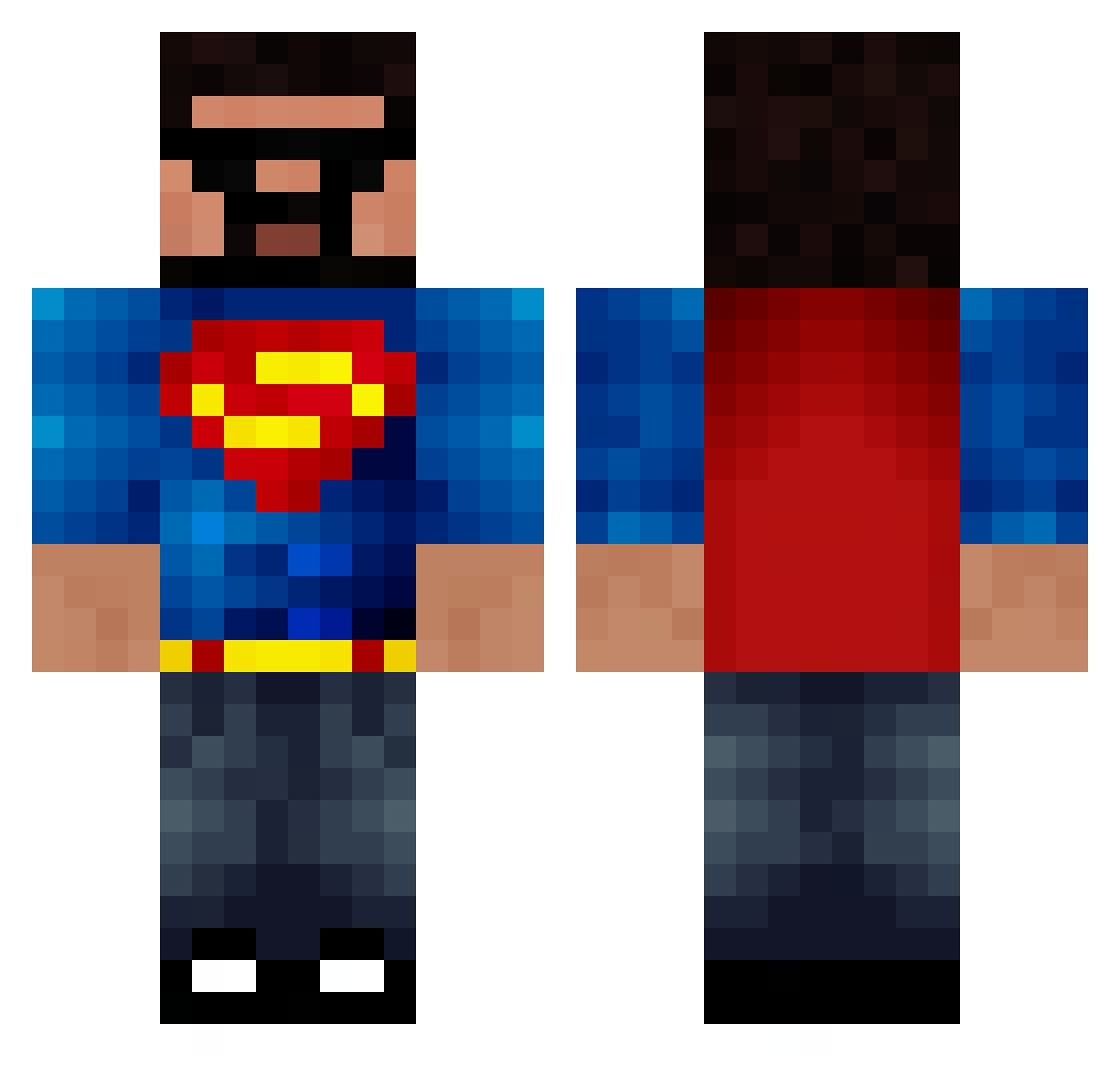 Davidgamerbrty Minecraft skin, front and back view