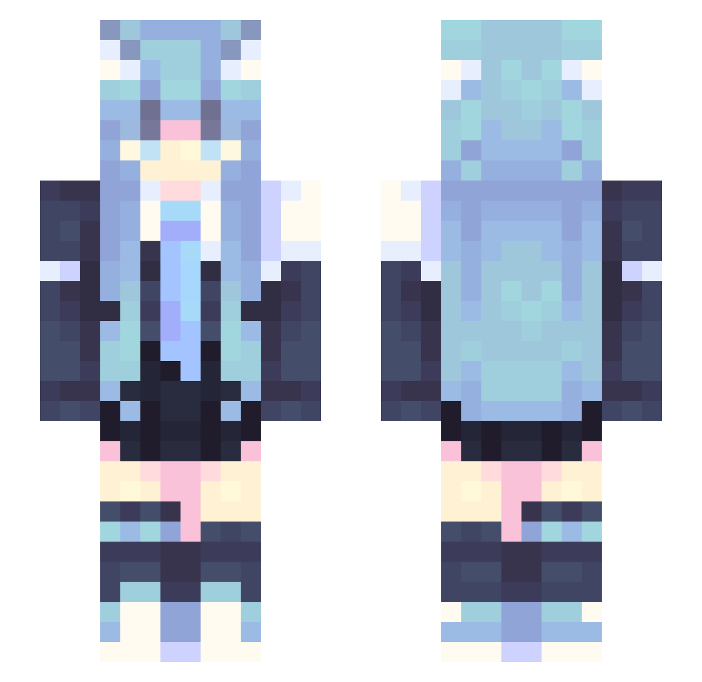 The_one_21 Minecraft skin, front and back view