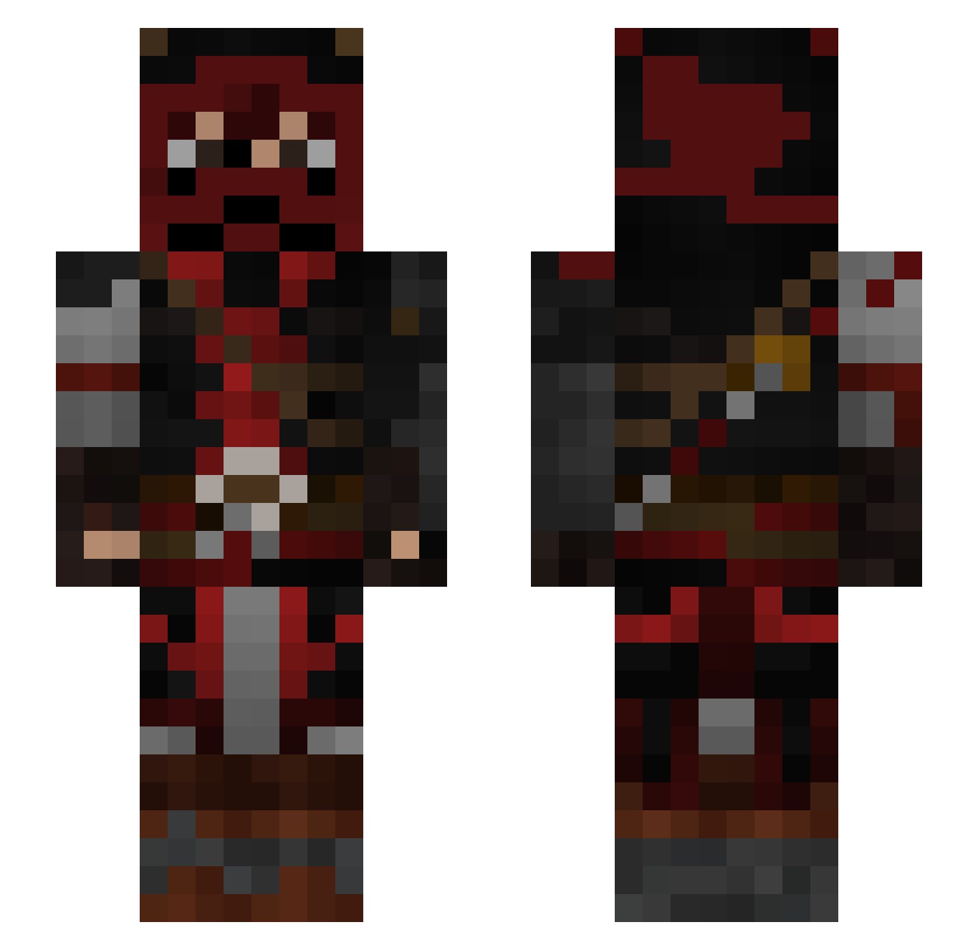 HEIHEI40 Minecraft skin, front and back view