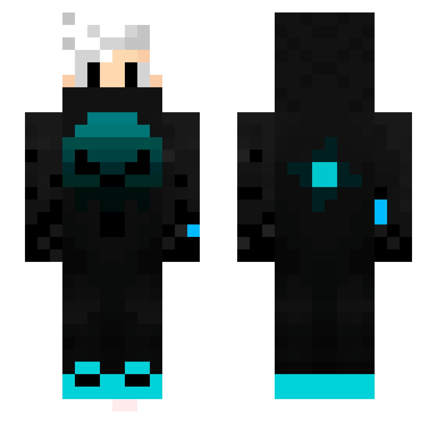 Strategi Minecraft skin, front and back view