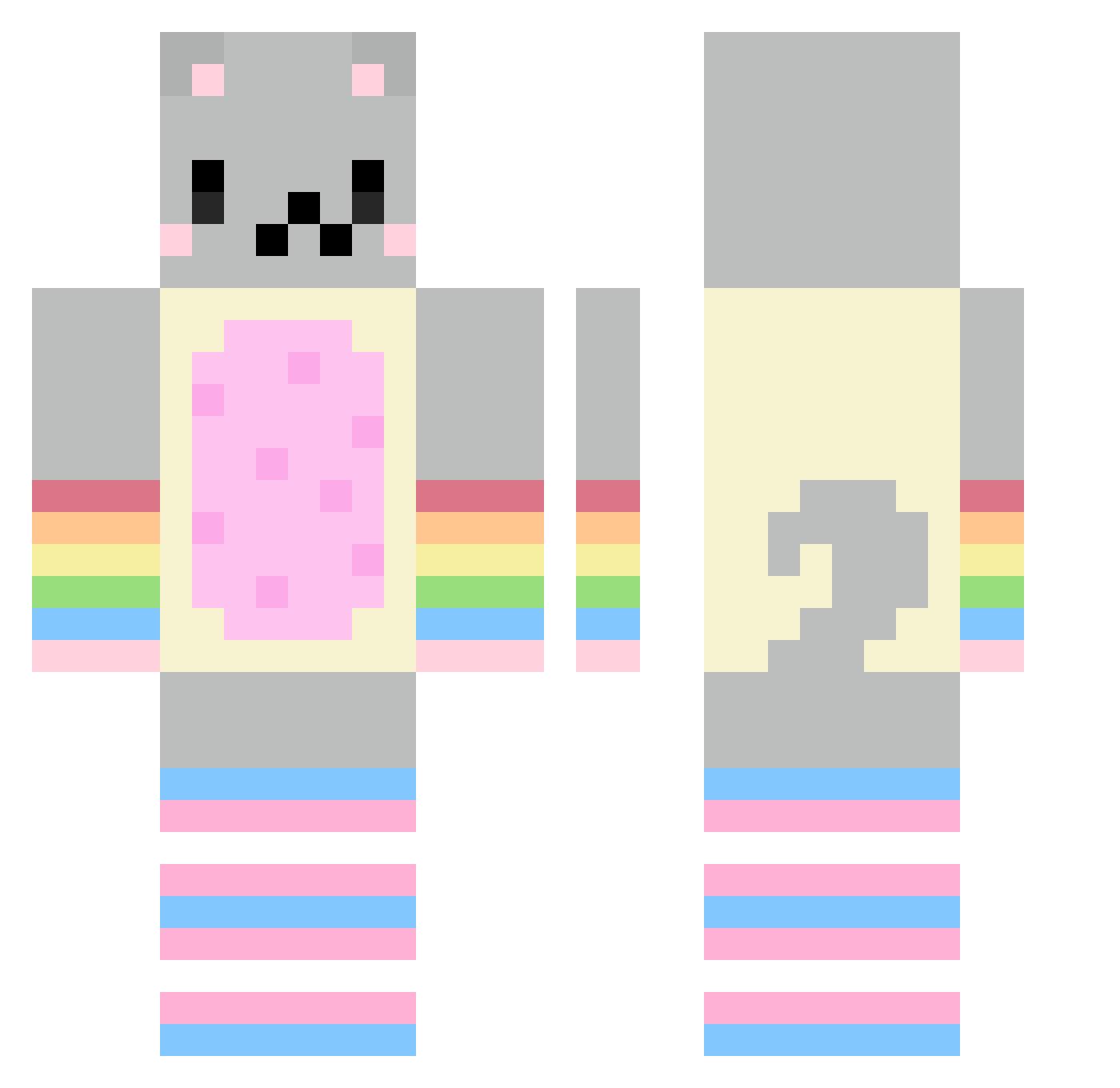 LAVAMATAMAT Minecraft skin, front and back view