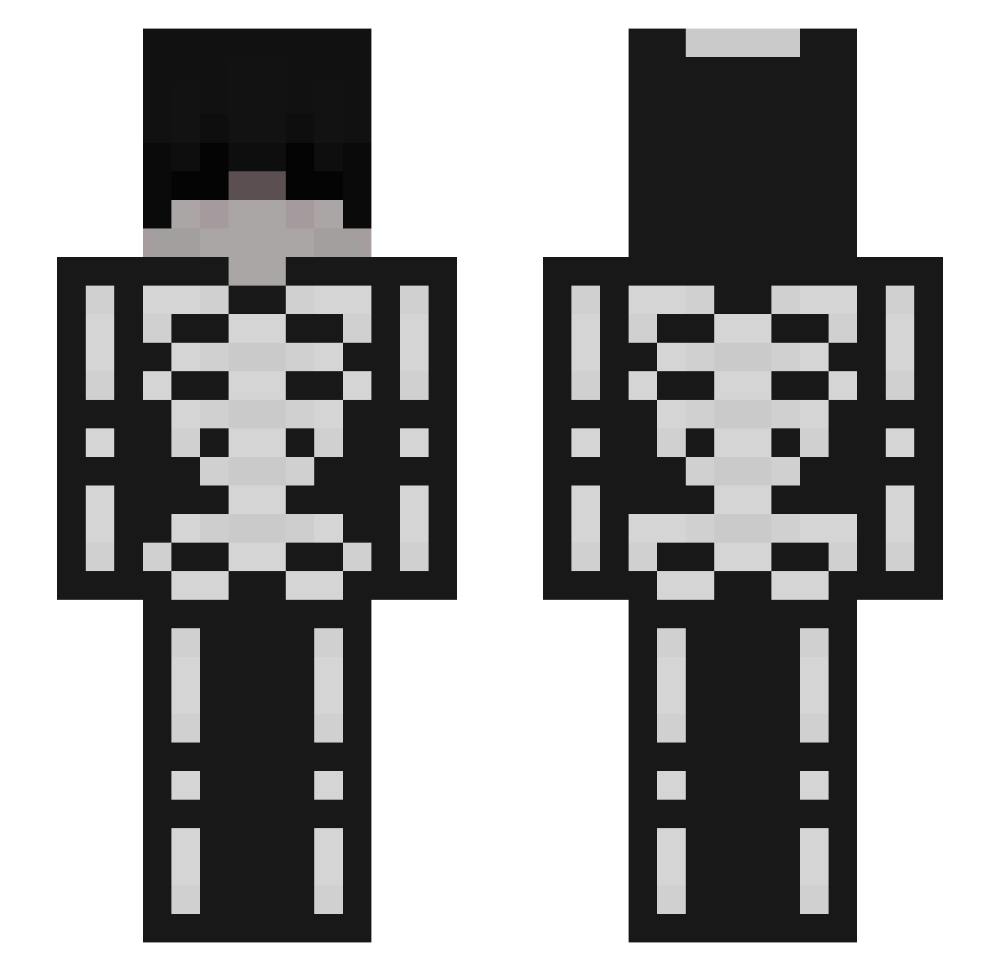 XBoat Minecraft skin, front and back view