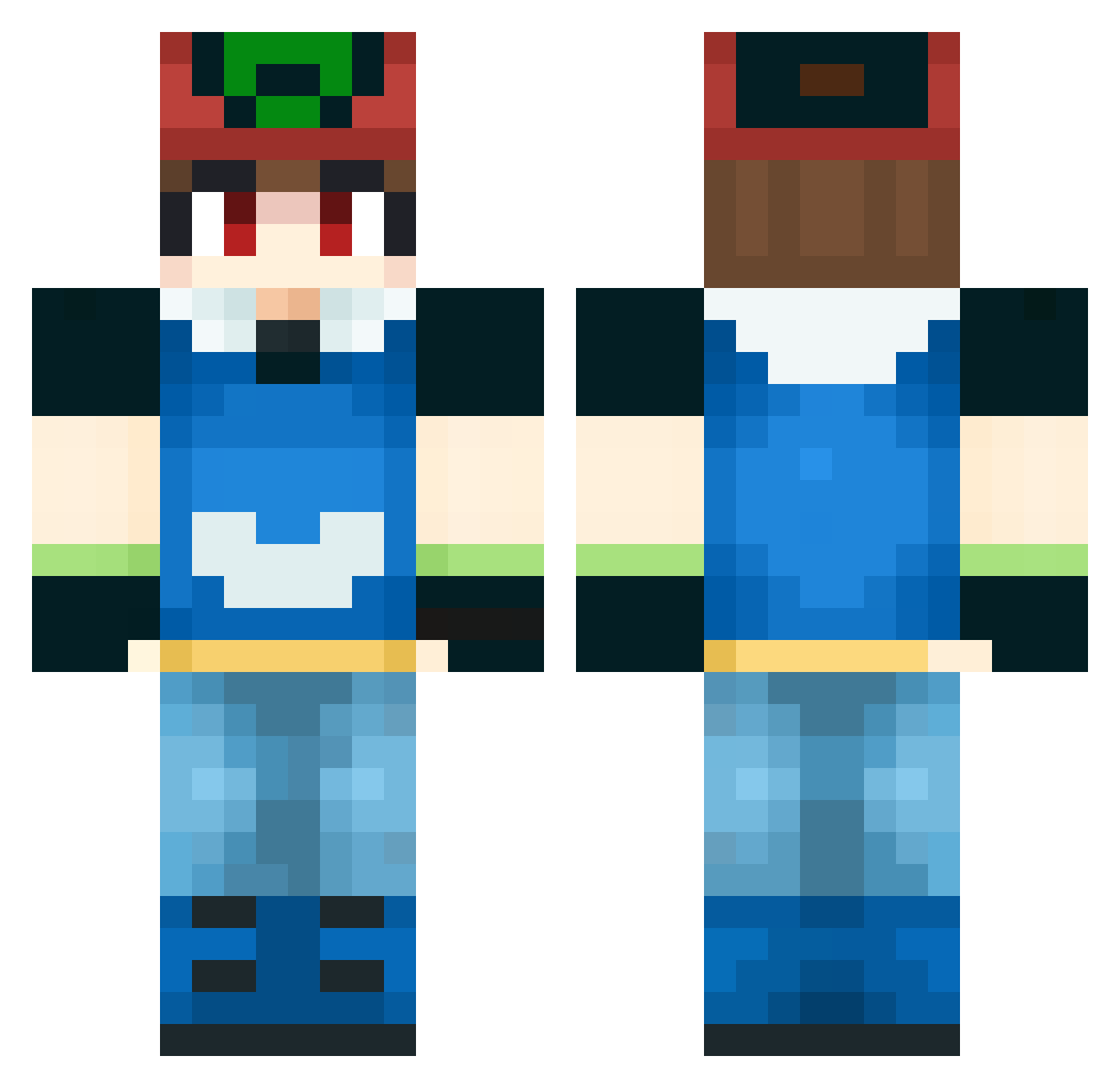 qwert4343 Minecraft skin, front and back view