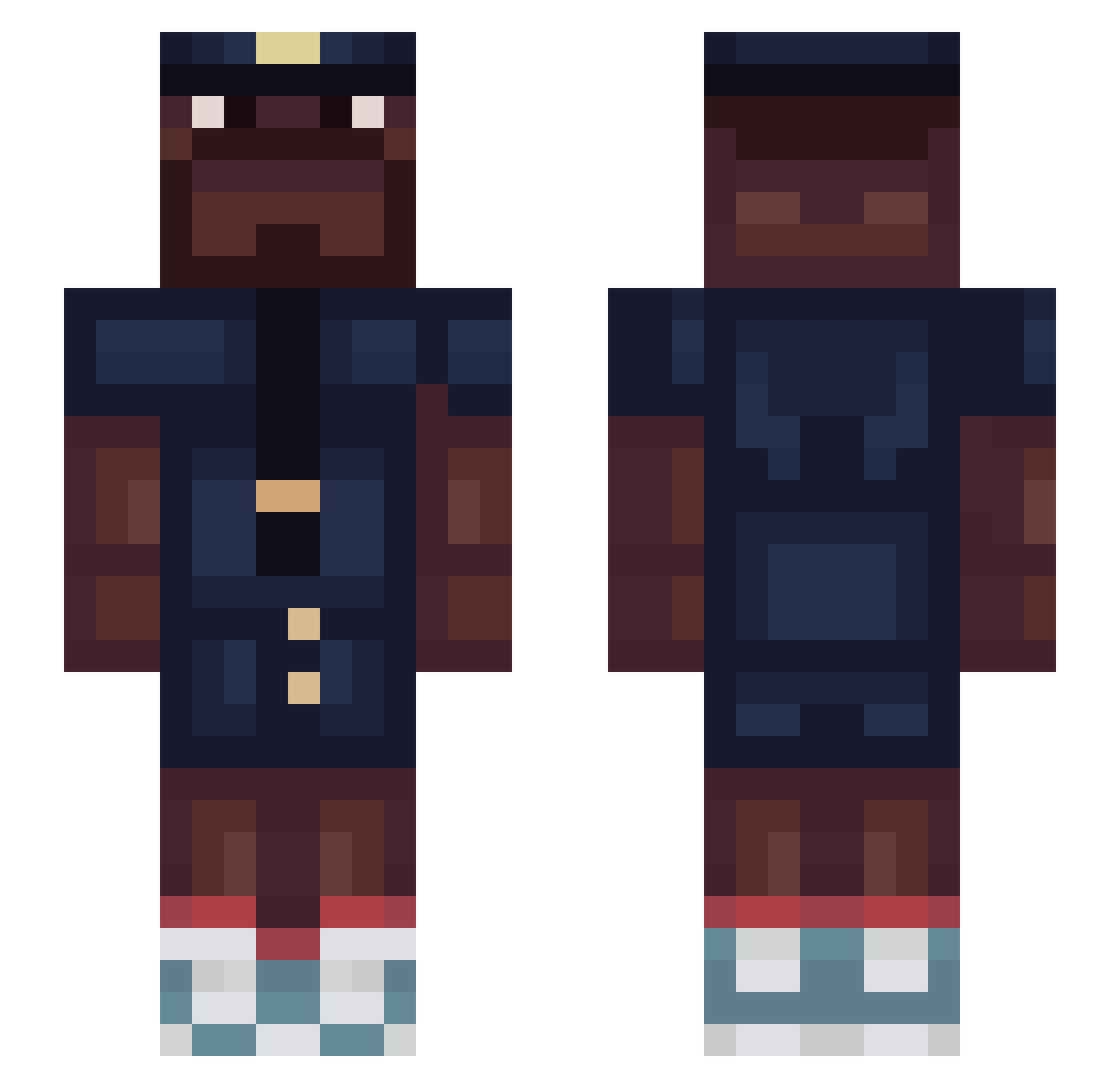 iDomiseek Minecraft skin, front and back view