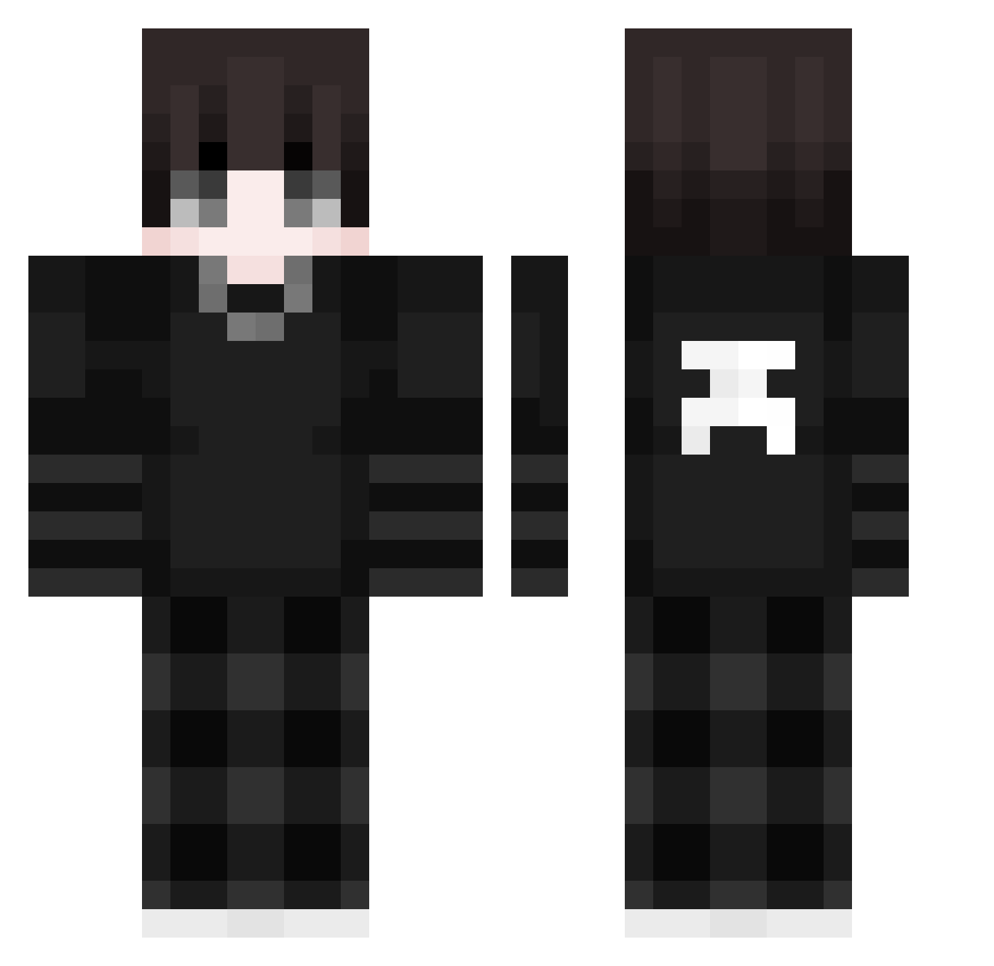 TMS7670 Minecraft skin, front and back view