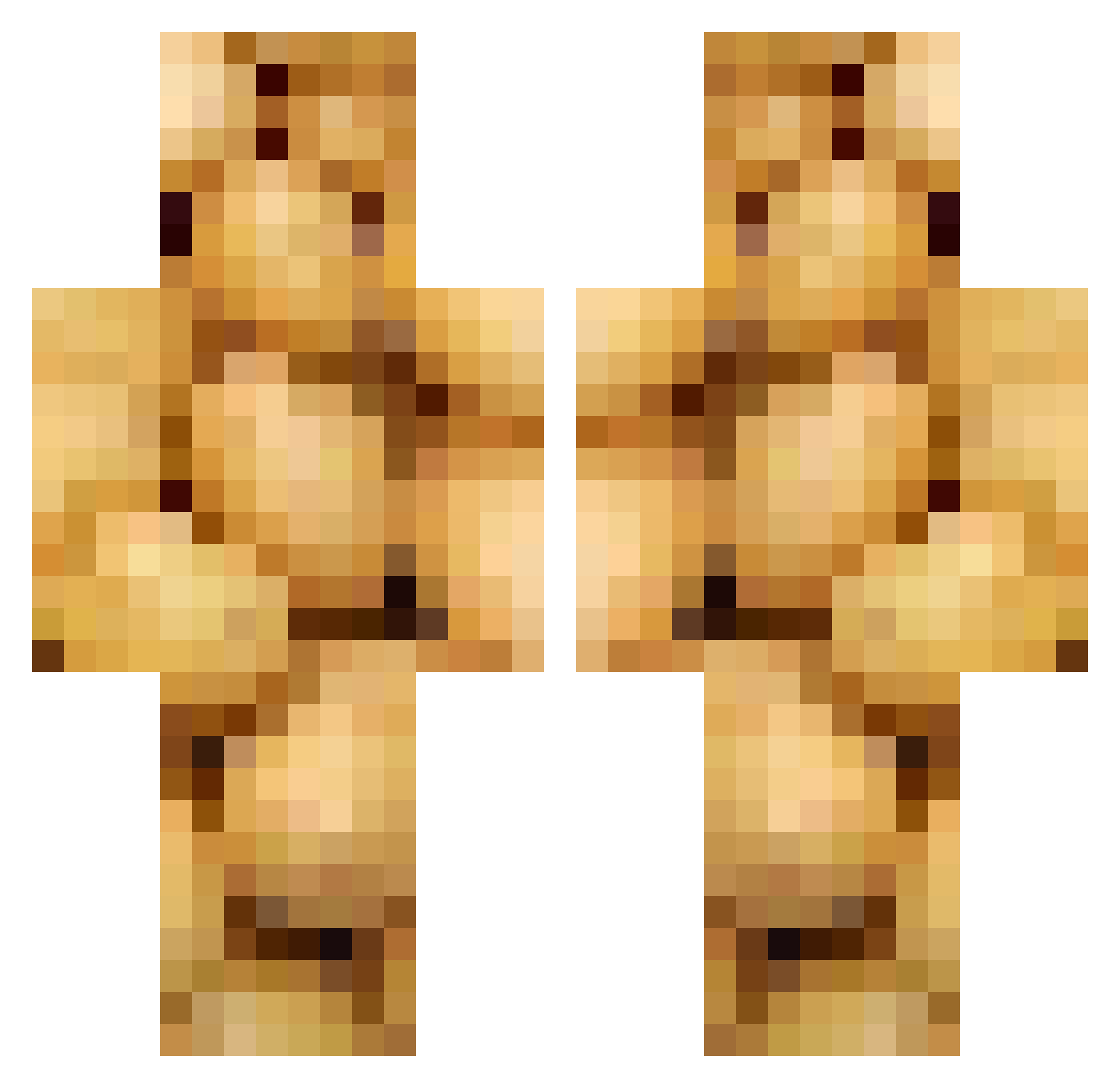 JaoBatatas Minecraft skin, front and back view