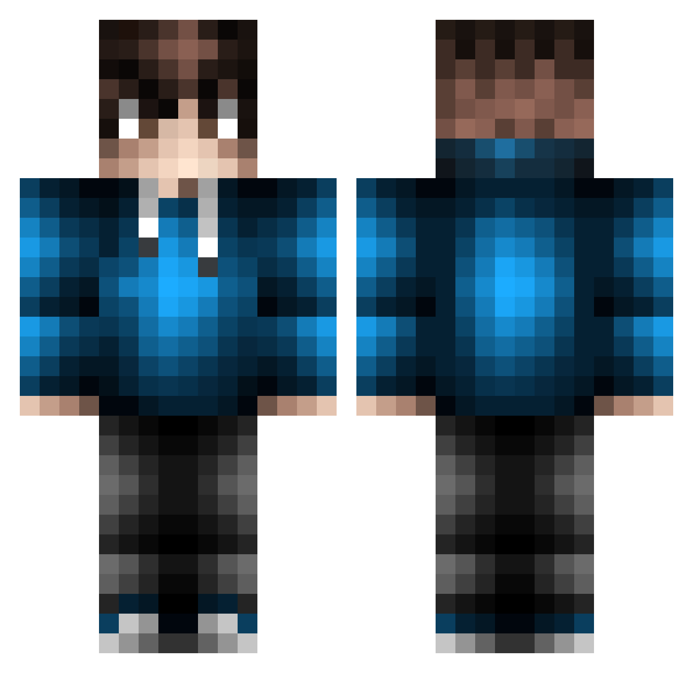 Vexxy__ Minecraft skin, front and back view