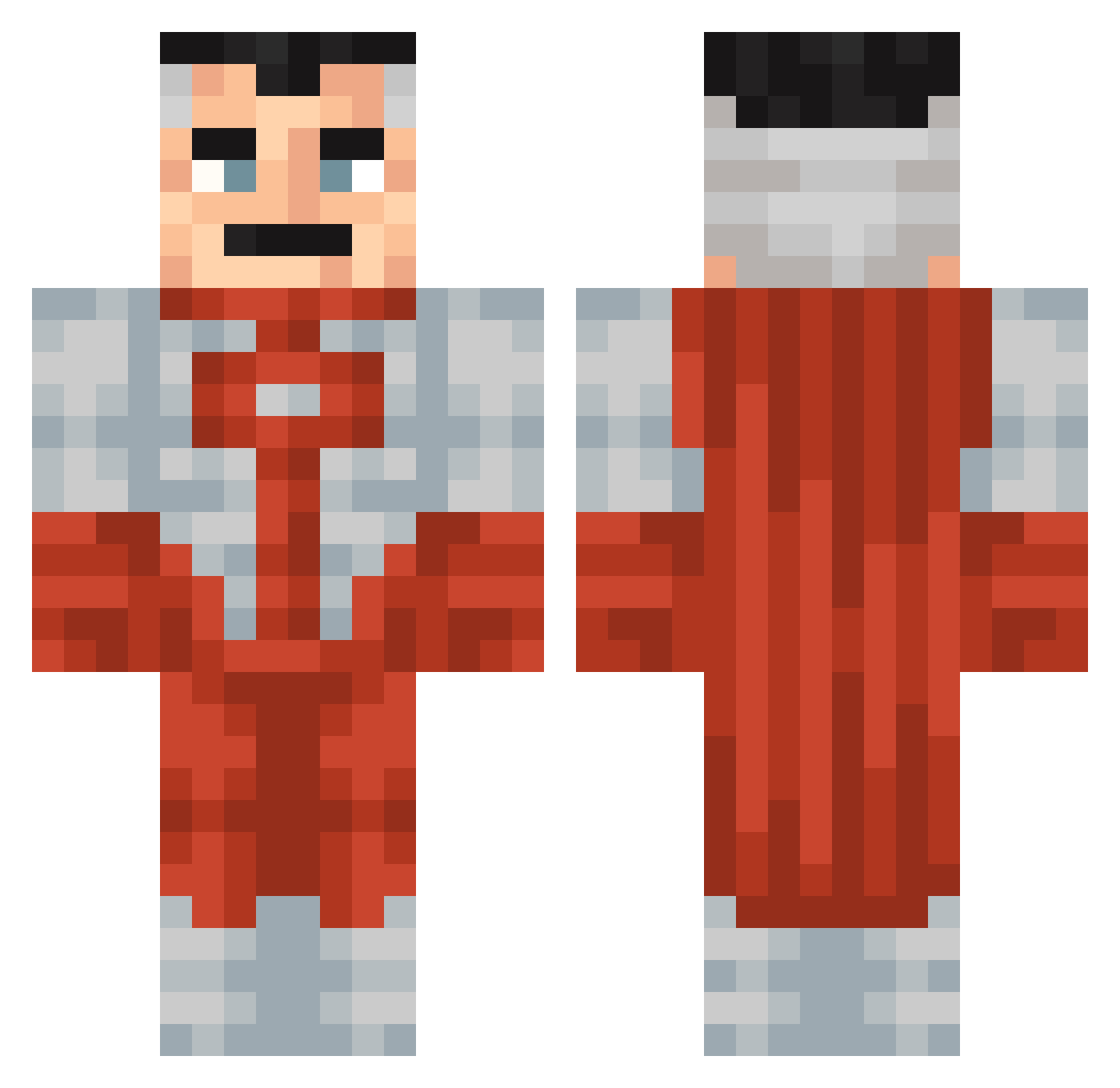 Belacewol Minecraft skin, front and back view