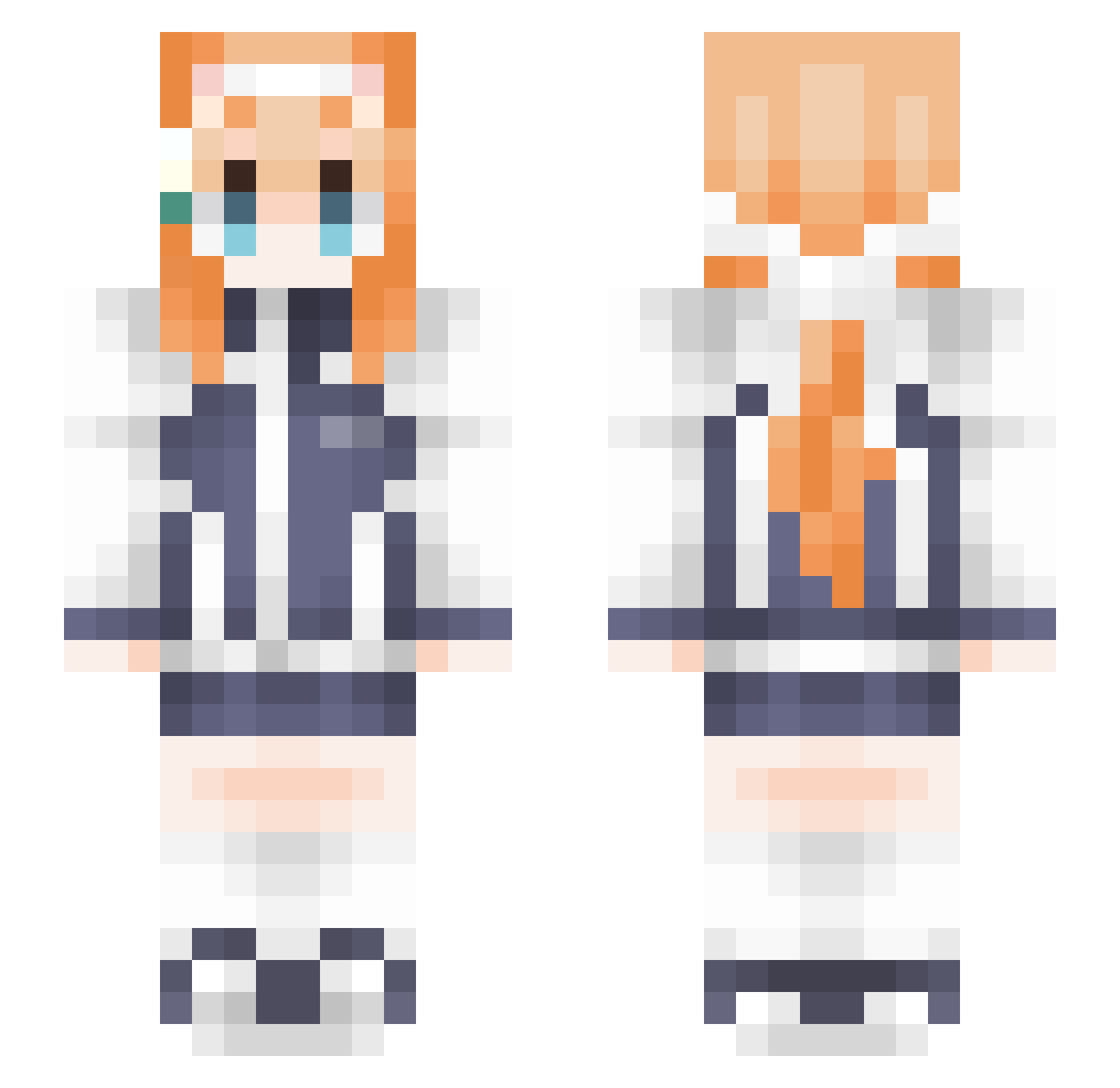 NIhahahahaha Minecraft skin, front and back view