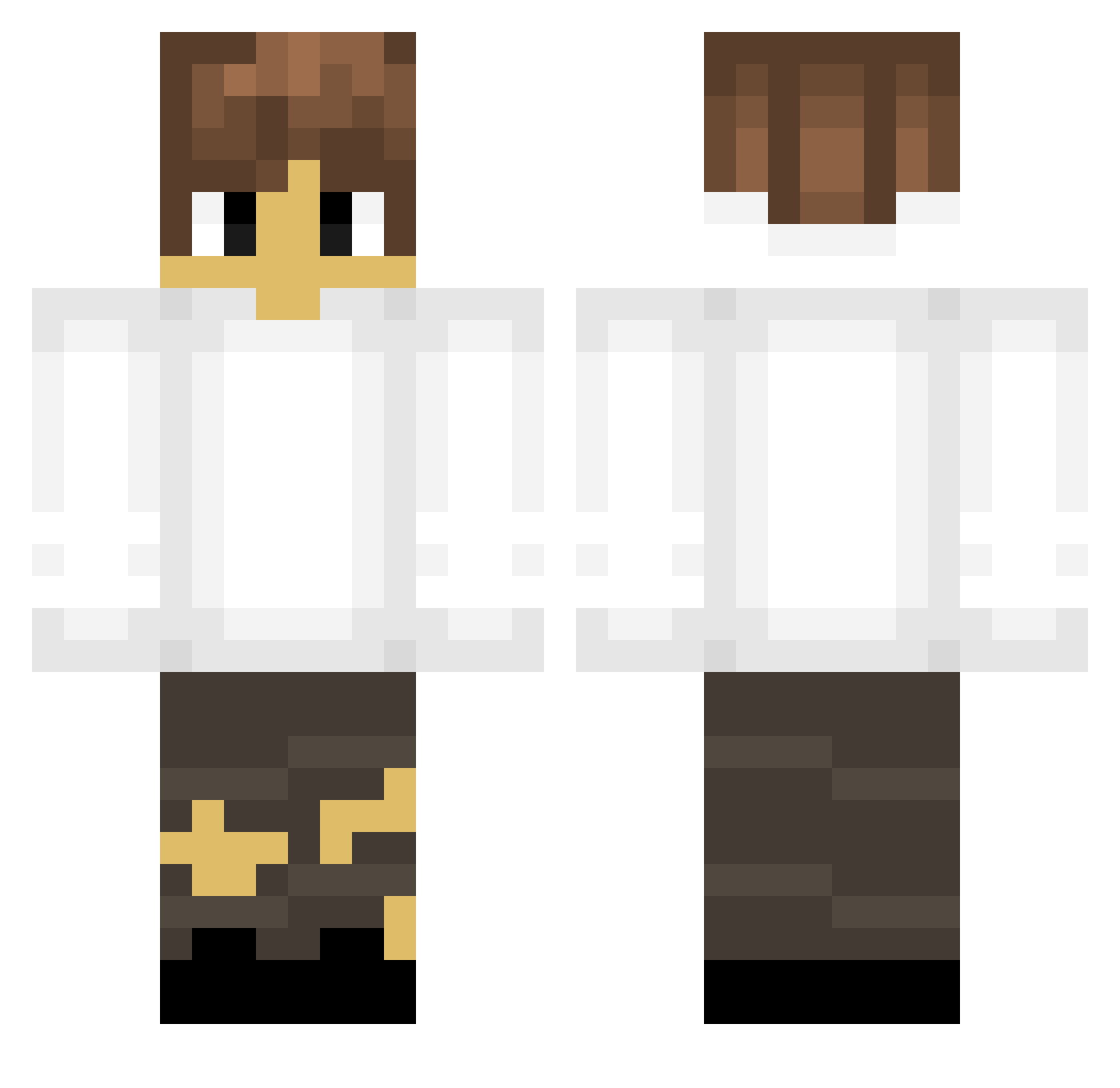 SJ0NNIE Minecraft skin, front and back view