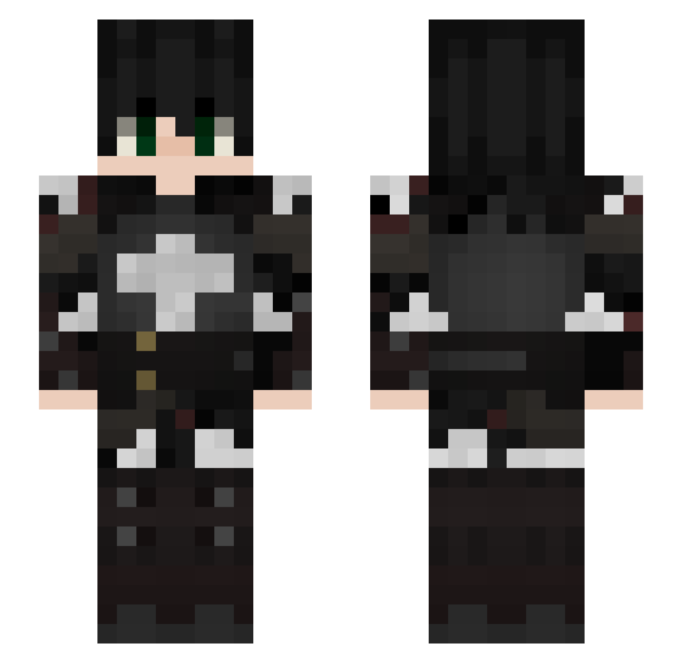 Zvckrinn Minecraft skin, front and back view