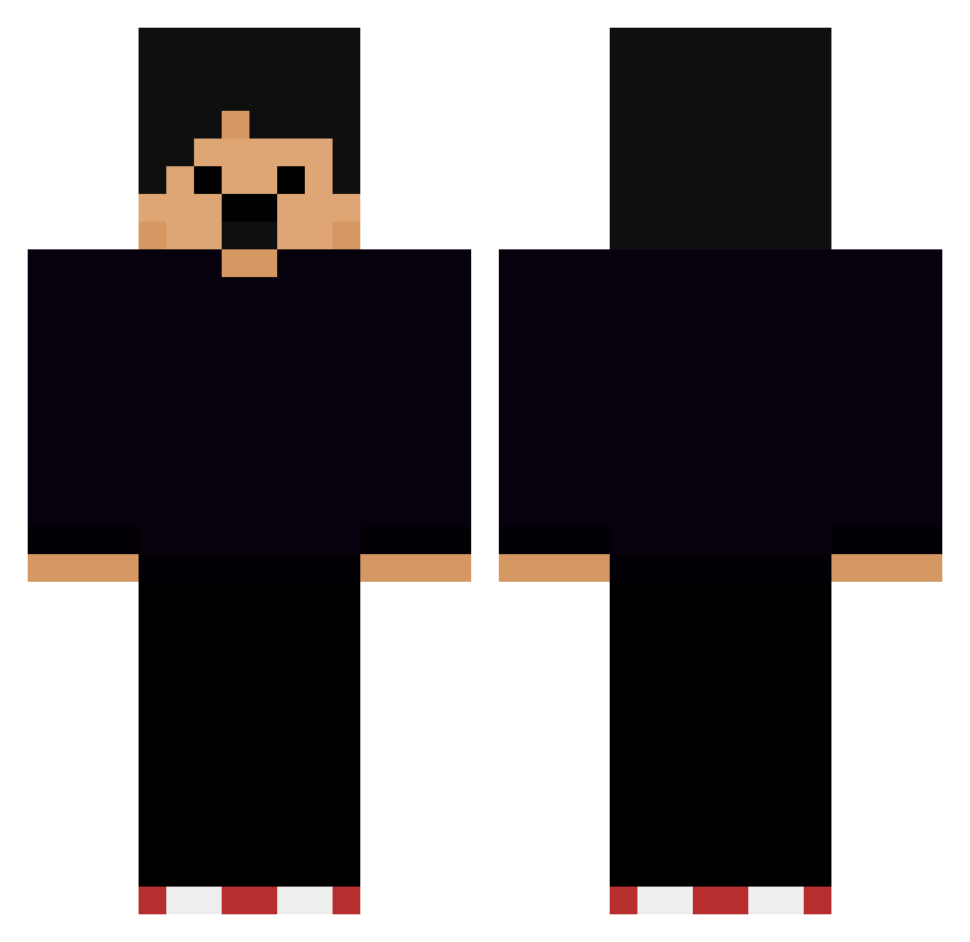 Ralld Minecraft skin, front and back view