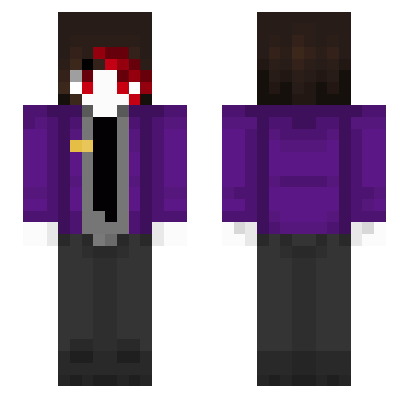 4ce_ofHearts Minecraft skin, front and back view