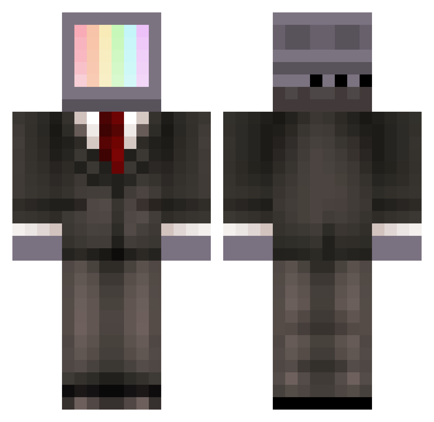 Potato_Carrot Minecraft skin, front and back view