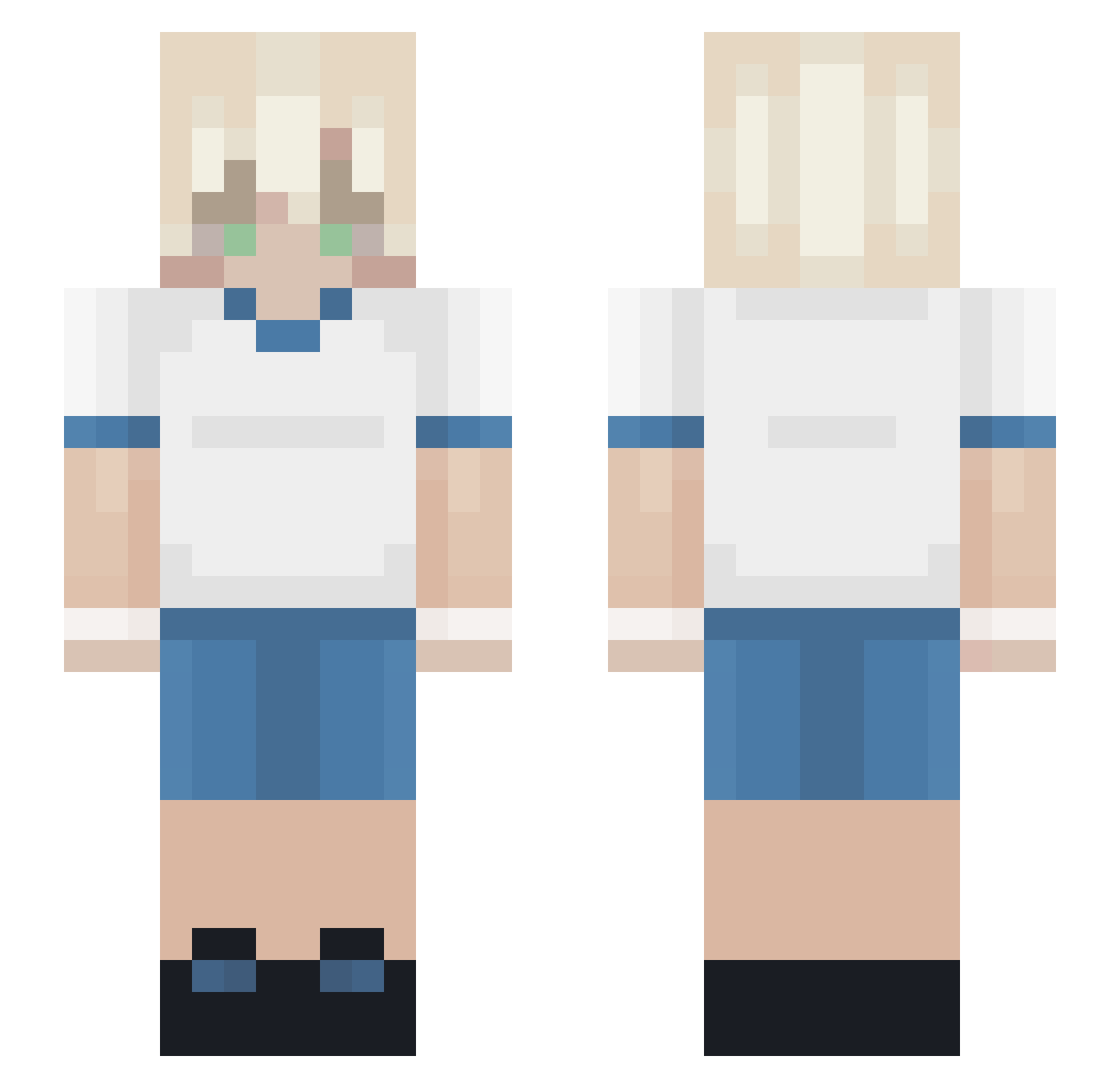 Willoskis Minecraft skin, front and back view