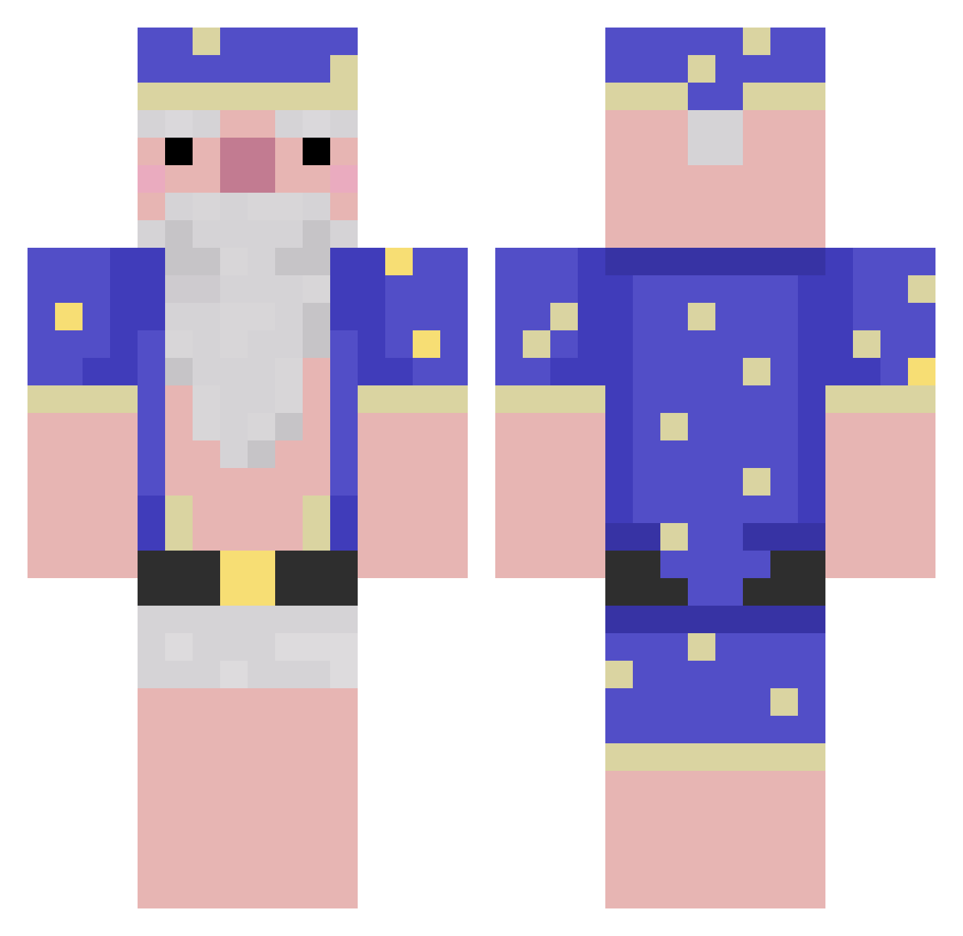 Truthxx Minecraft skin, front and back view