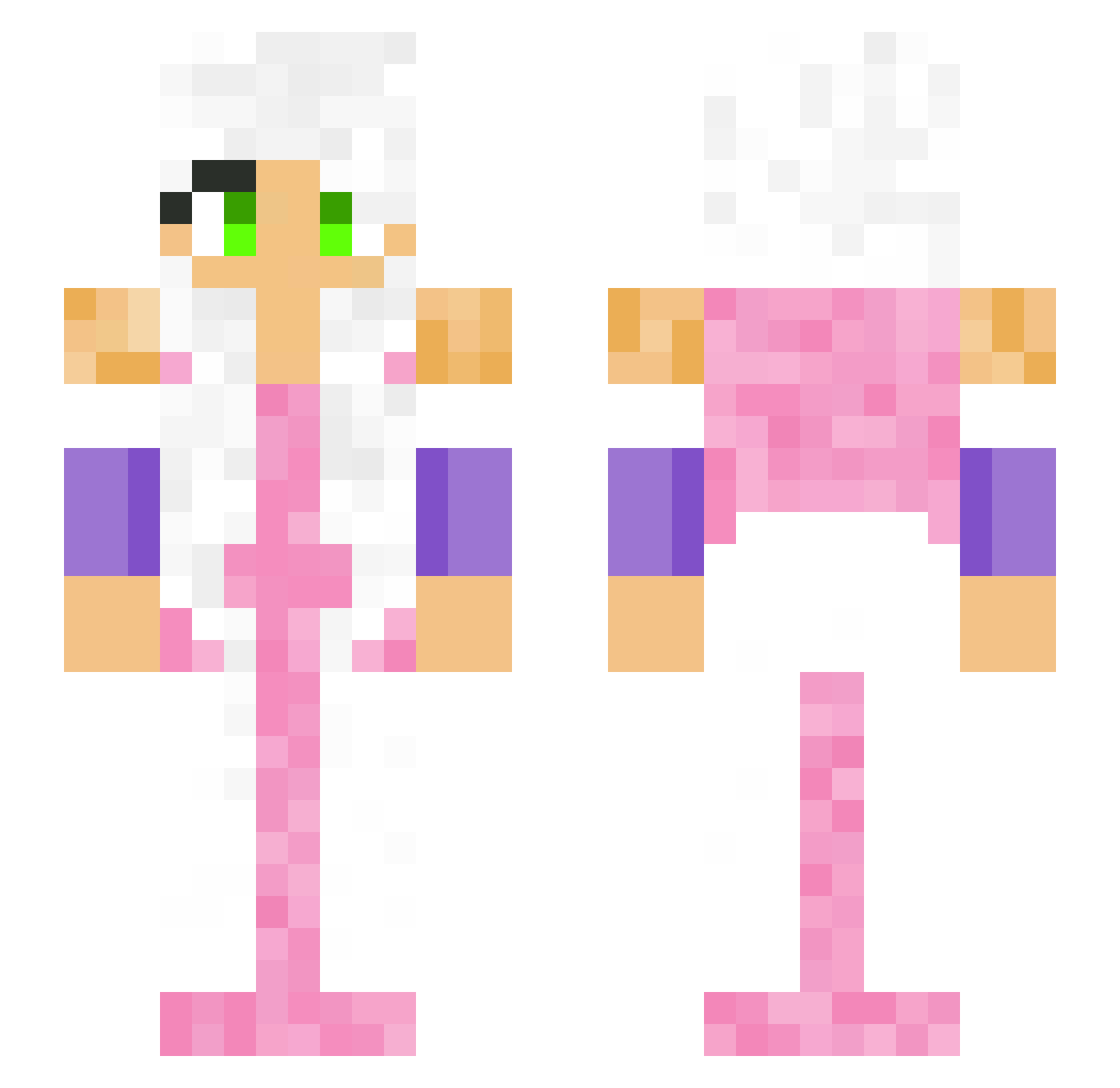 Calinmatt Minecraft skin, front and back view