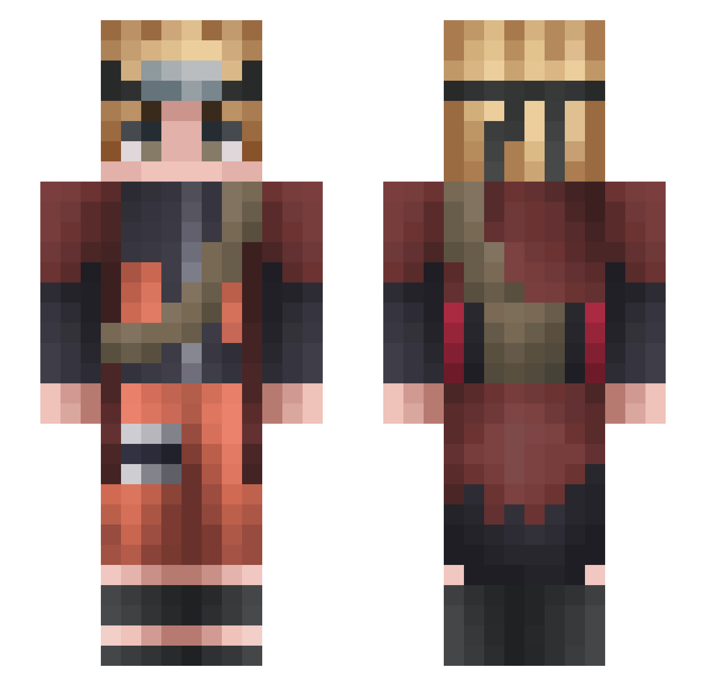 ArtyoM4k Minecraft skin, front and back view