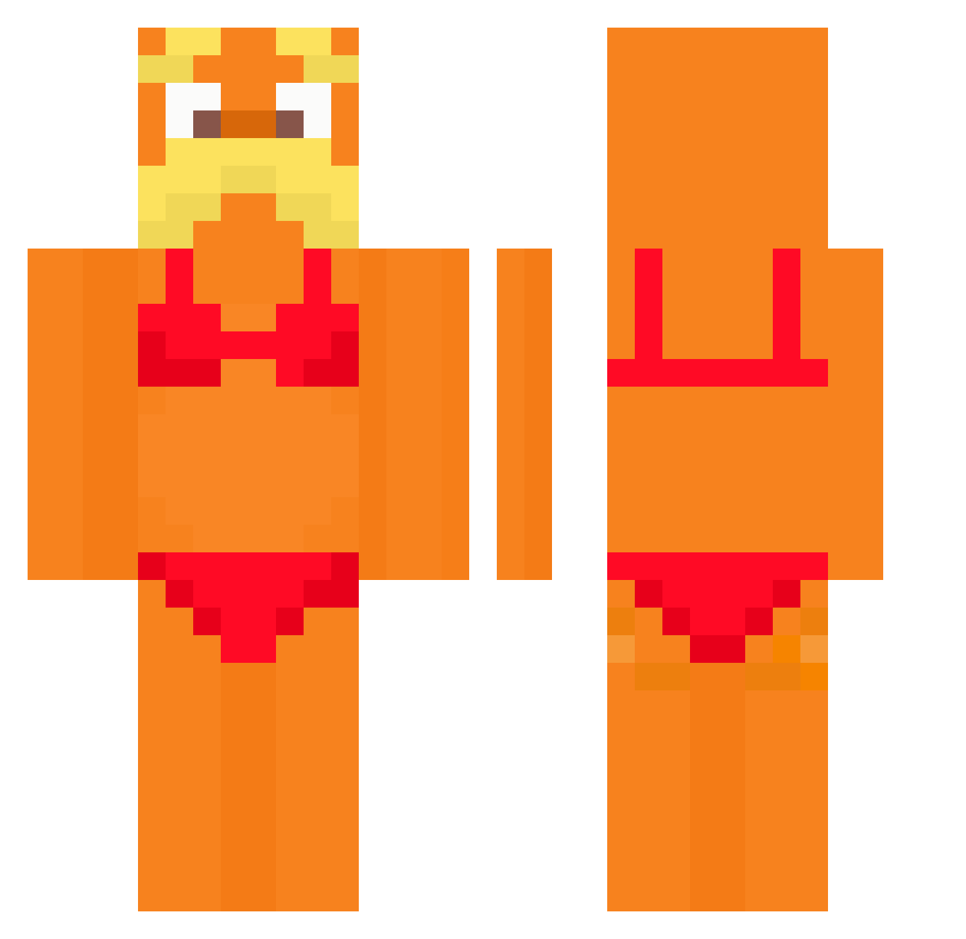 Arronax22 Minecraft skin, front and back view