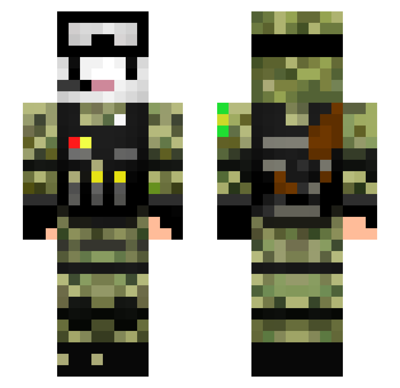 Buniizinha Minecraft skin, front and back view