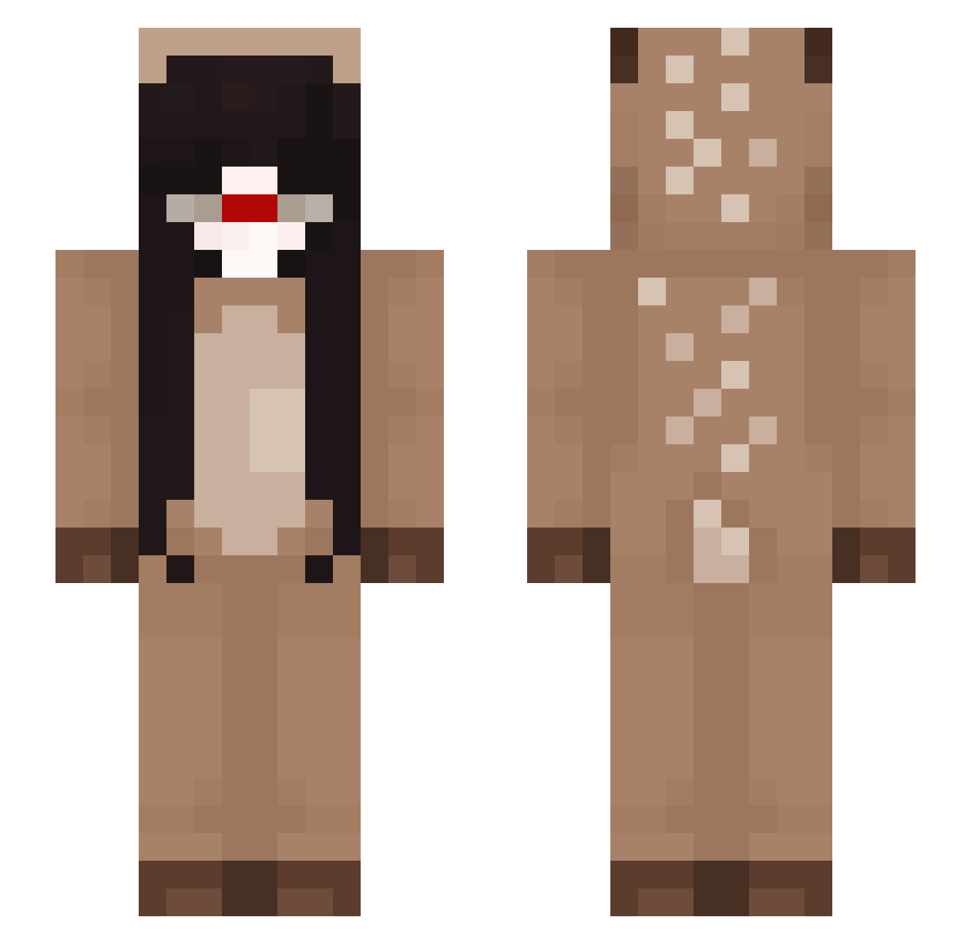 d2ni Minecraft skin, front and back view