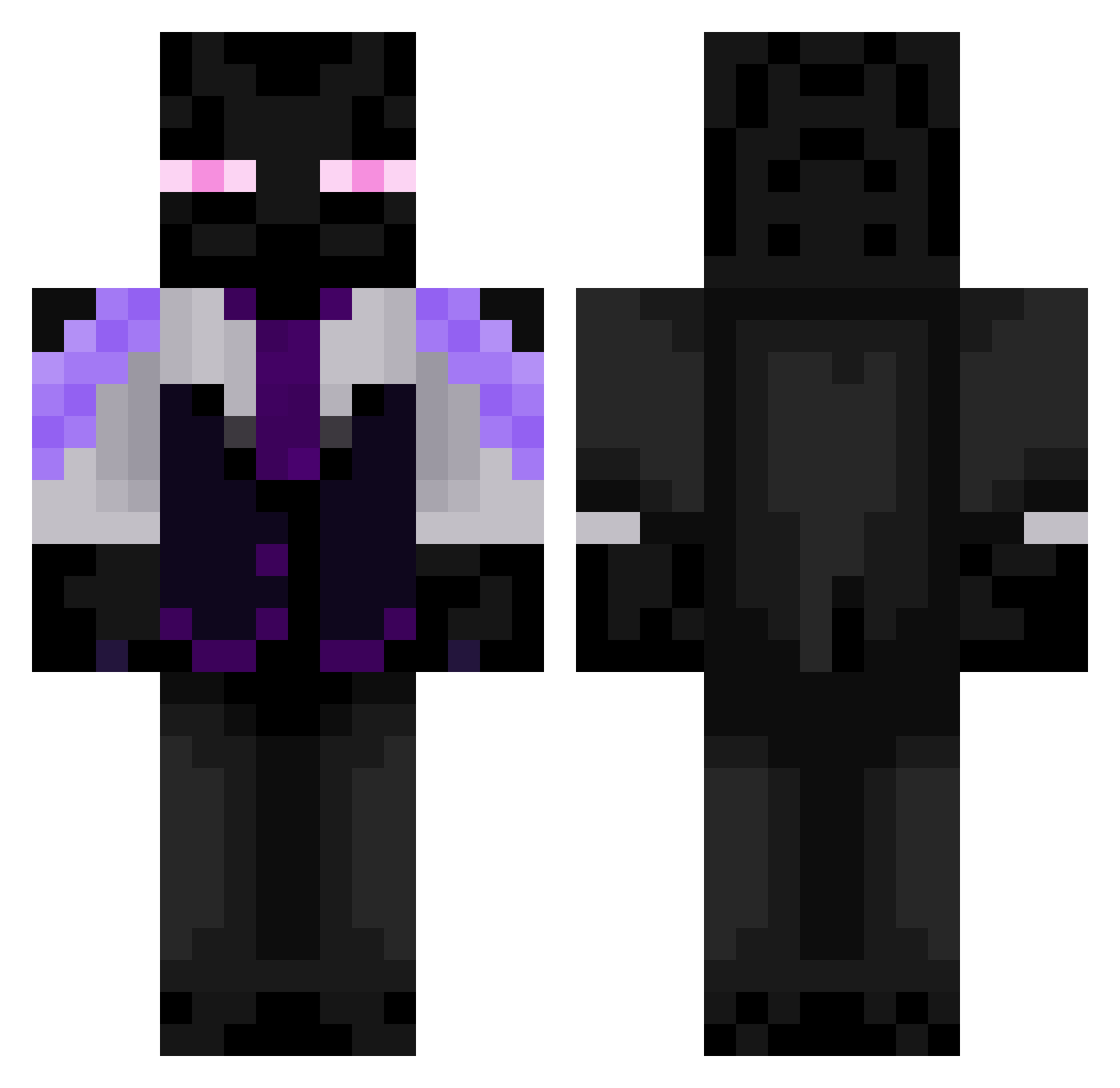 SereneSerena Minecraft skin, front and back view