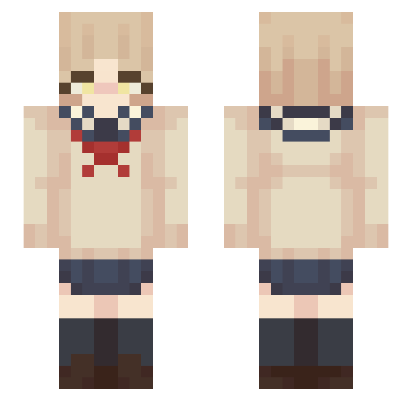 MELTONEW Minecraft skin, front and back view