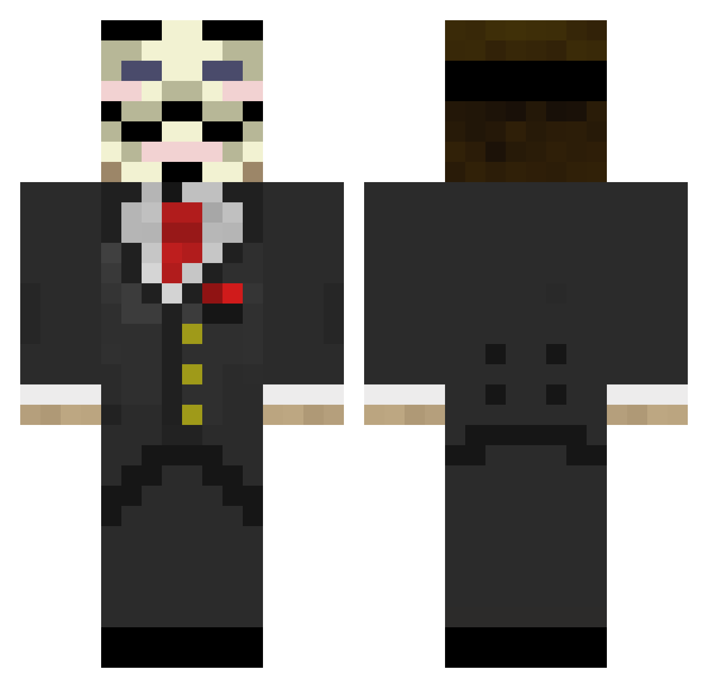 FinessExpresss Minecraft skin, front and back view