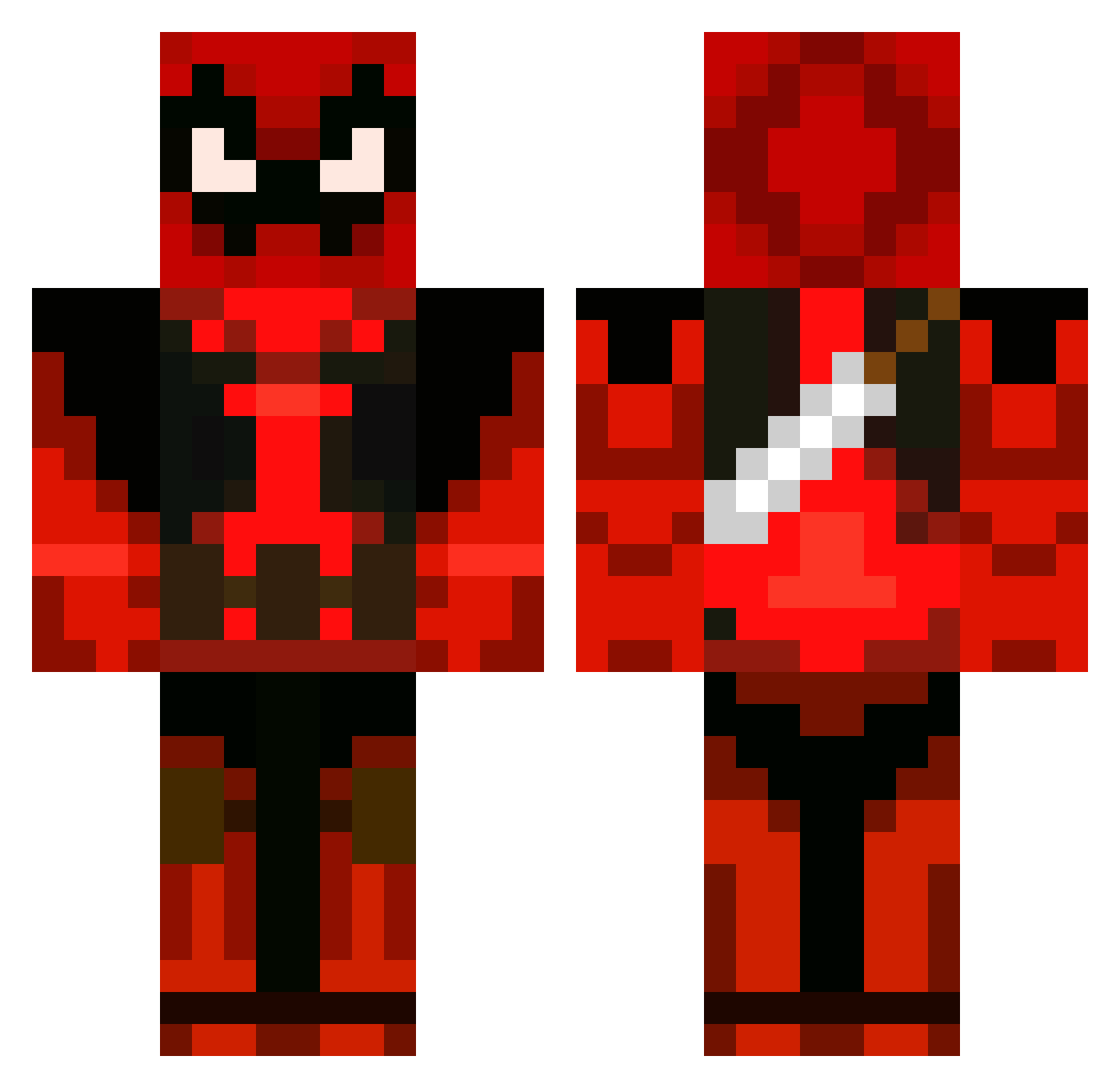 Briskly Minecraft skin, front and back view