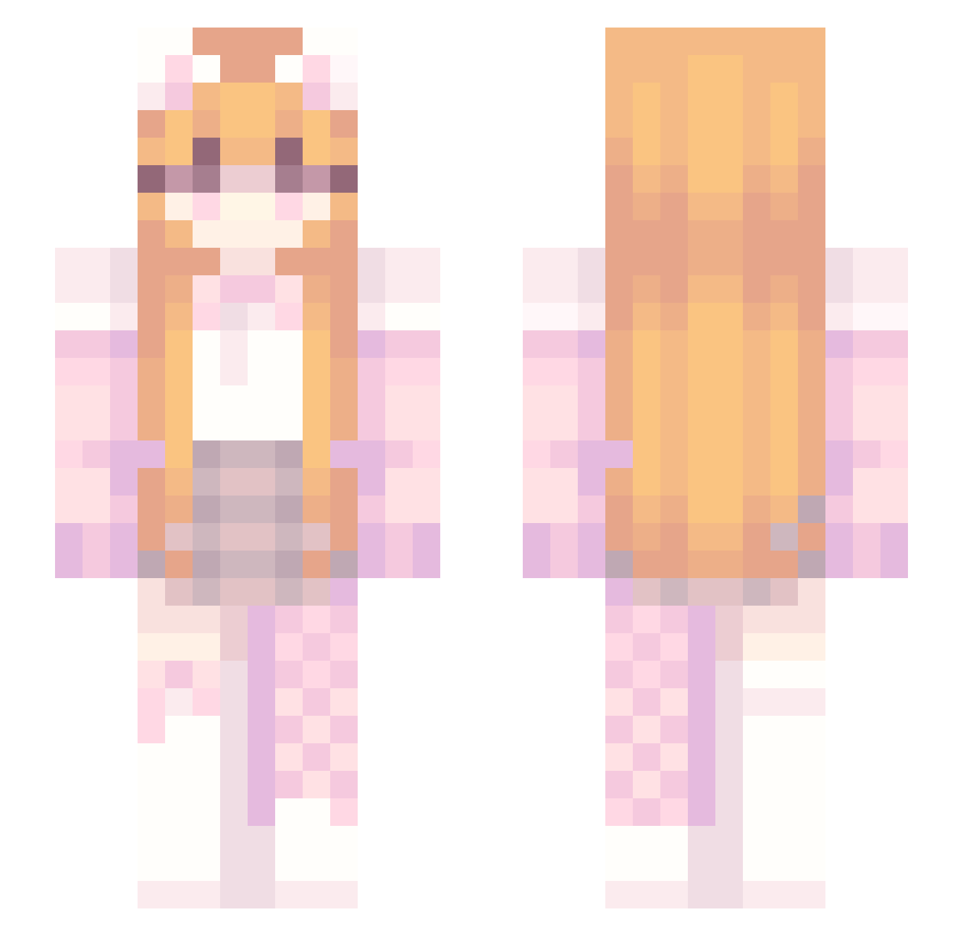 Sphygmophone Minecraft skin, front and back view