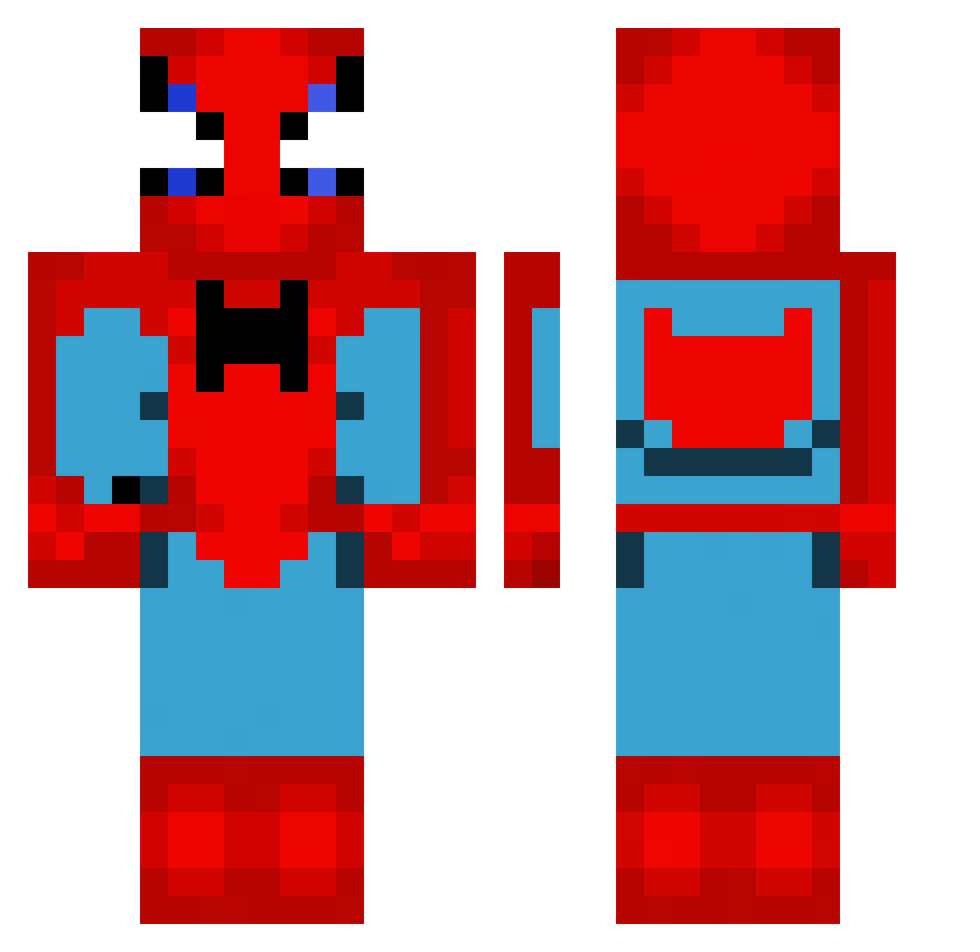 EpicSheenboy Minecraft skin, front and back view