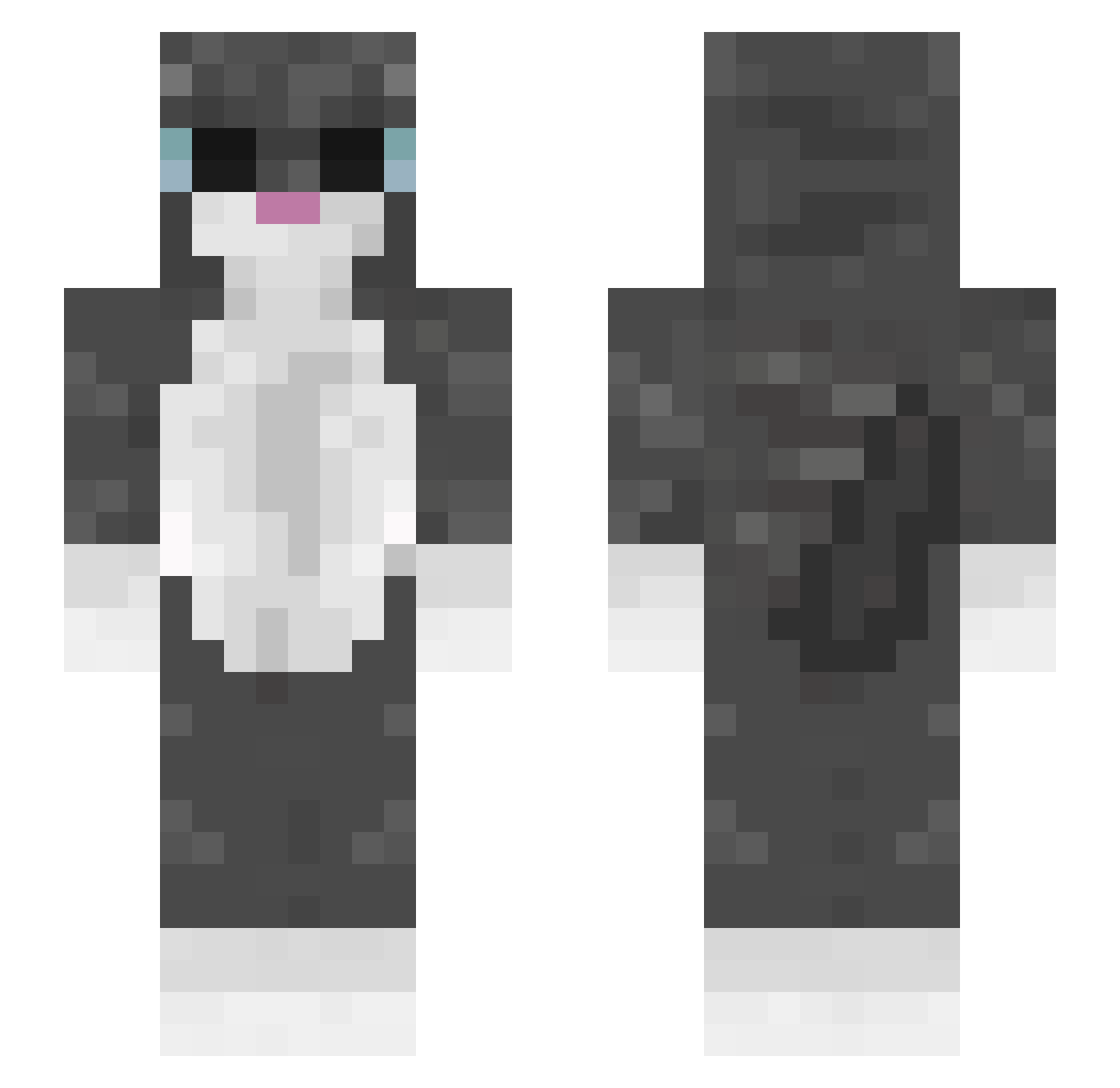 dylz132 Minecraft skin, front and back view