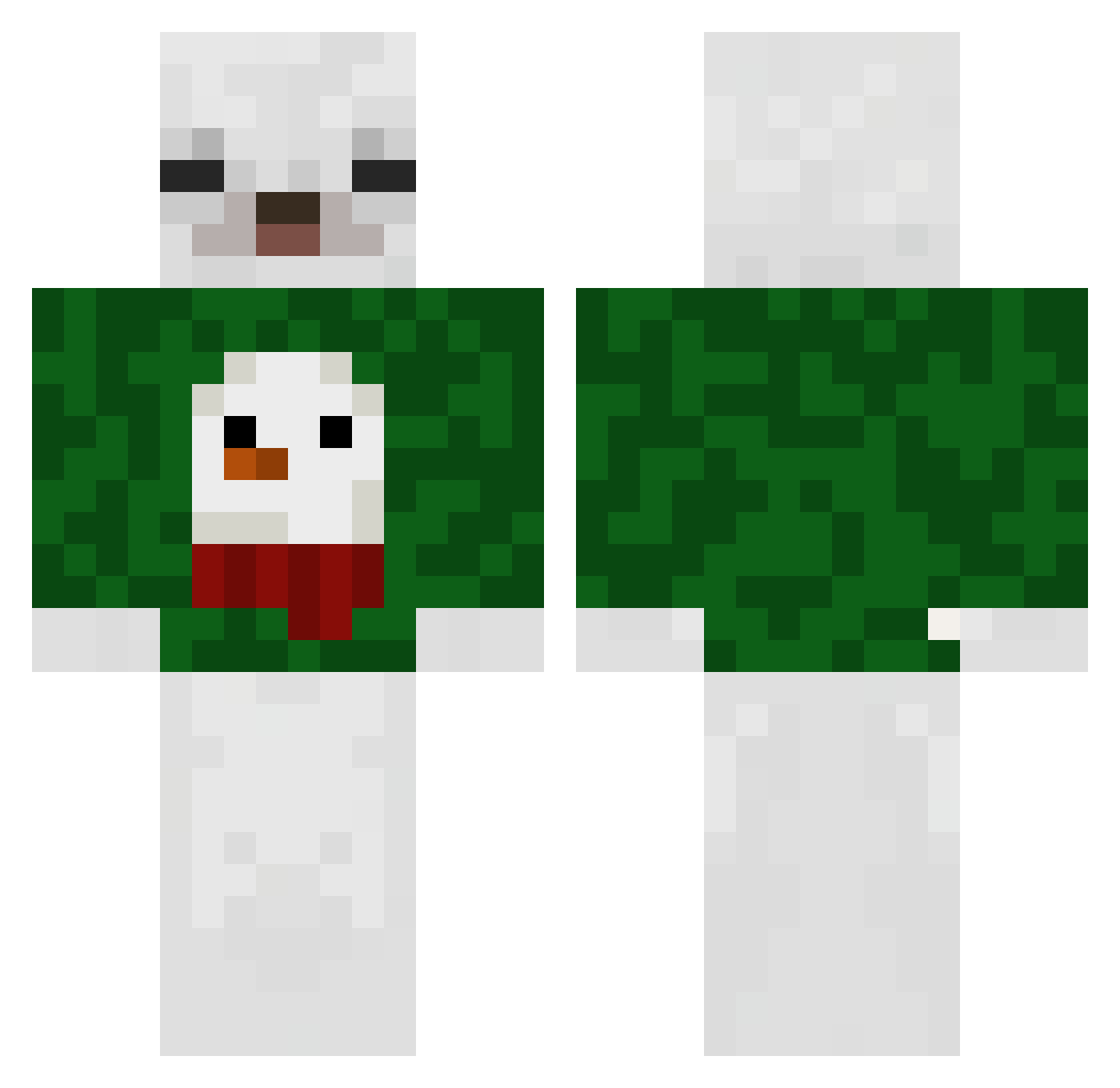sapslope Minecraft skin, front and back view