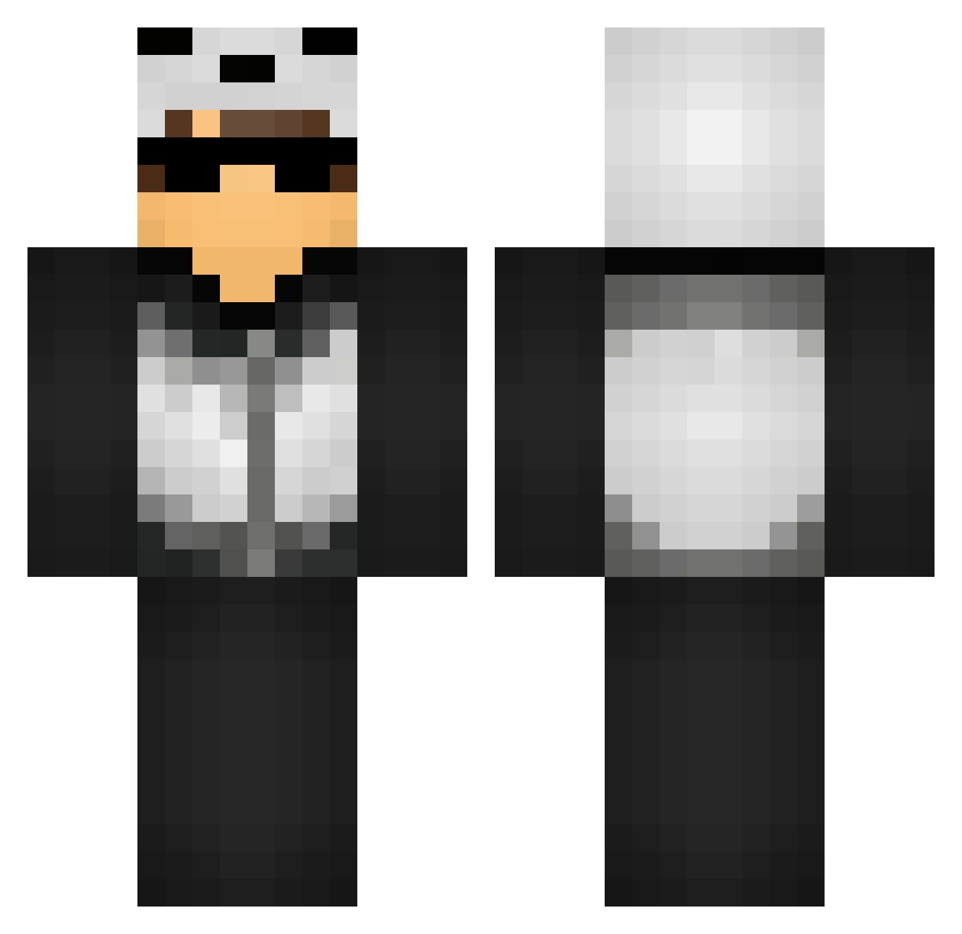 SweetPrix Minecraft skin, front and back view