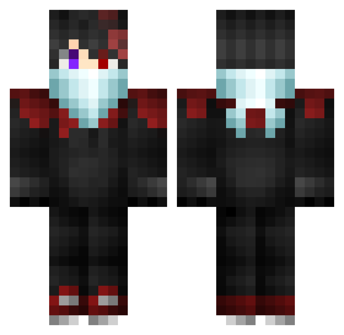 __B0 Minecraft skin, front and back view