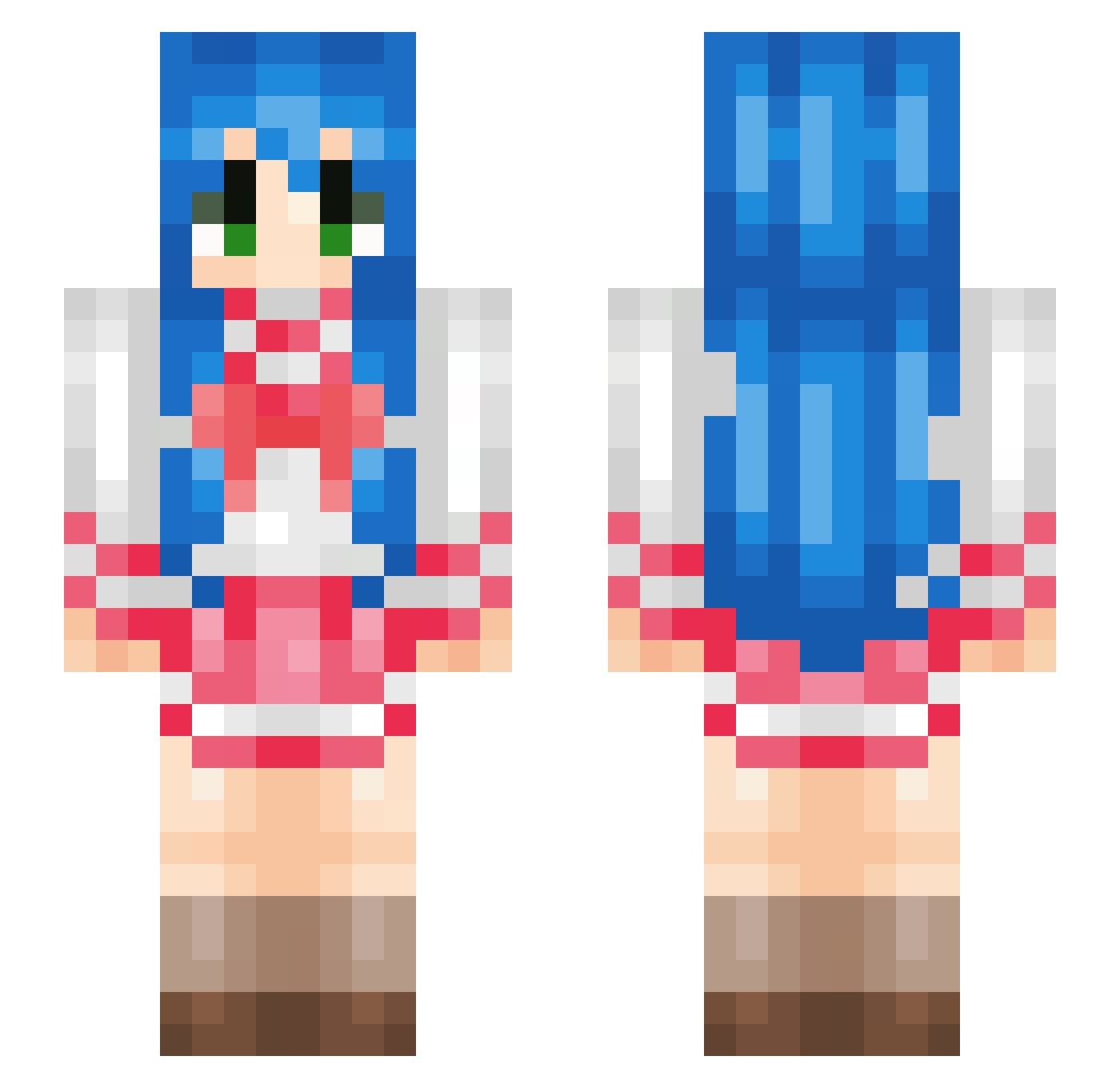Seuzes Minecraft skin, front and back view