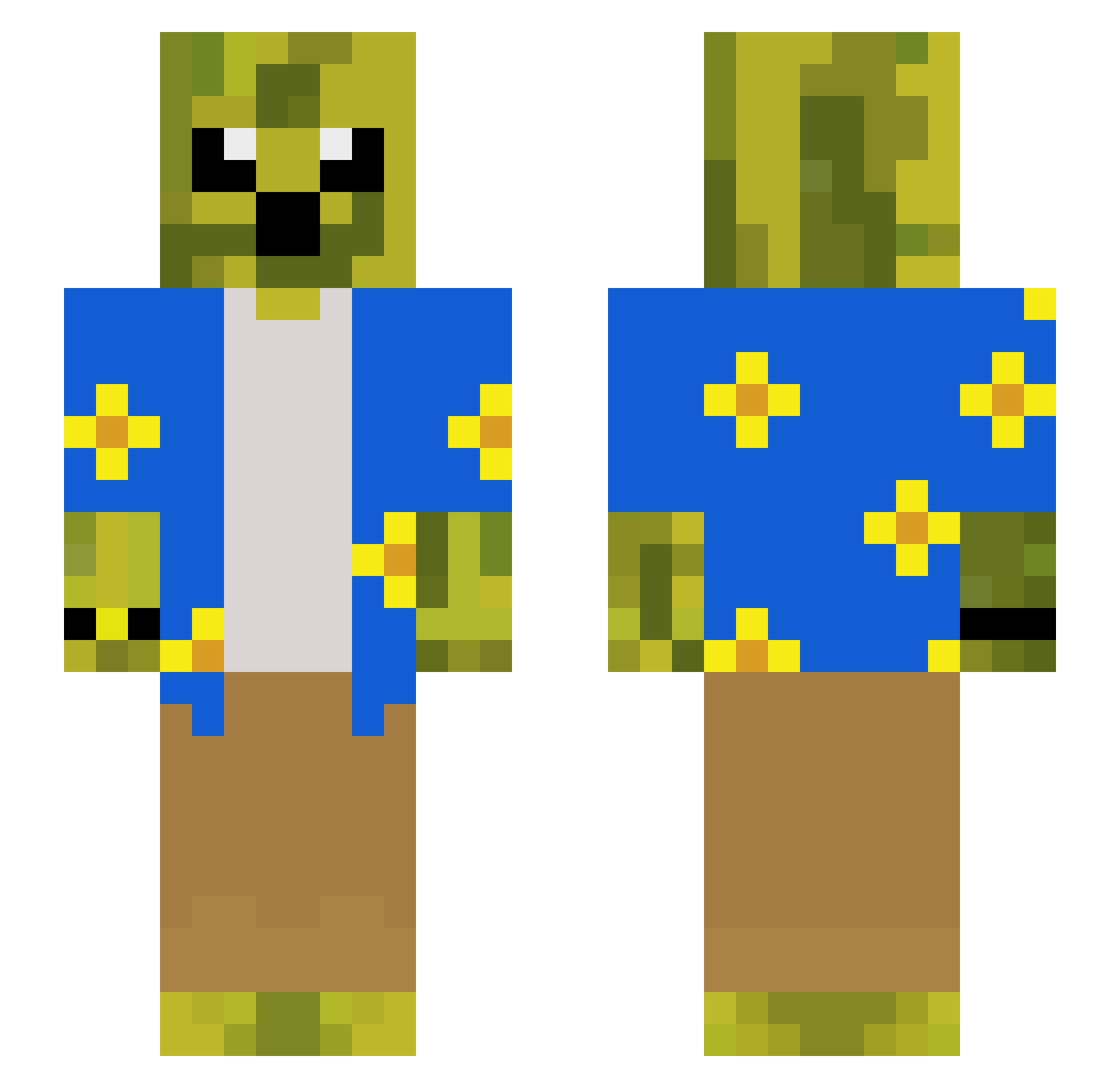 Leeanda Minecraft skin, front and back view