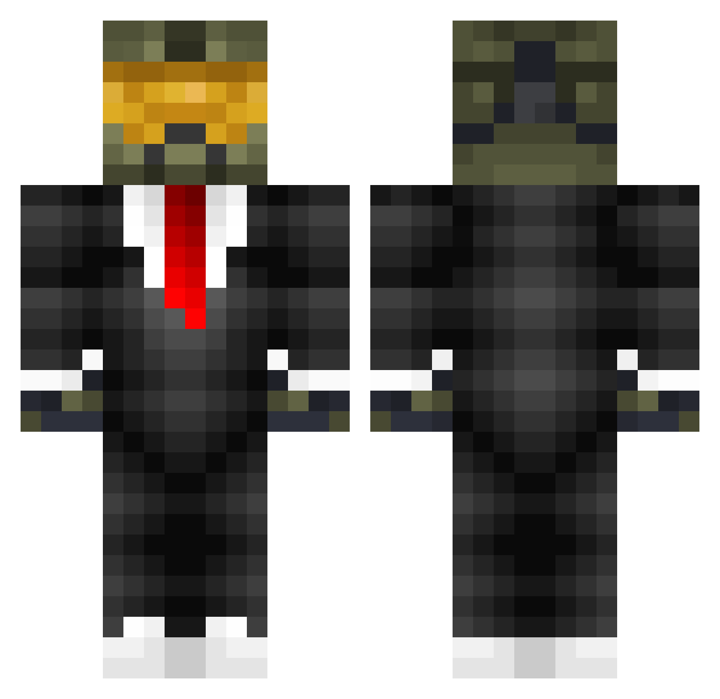 Cloud_____ Minecraft skin, front and back view