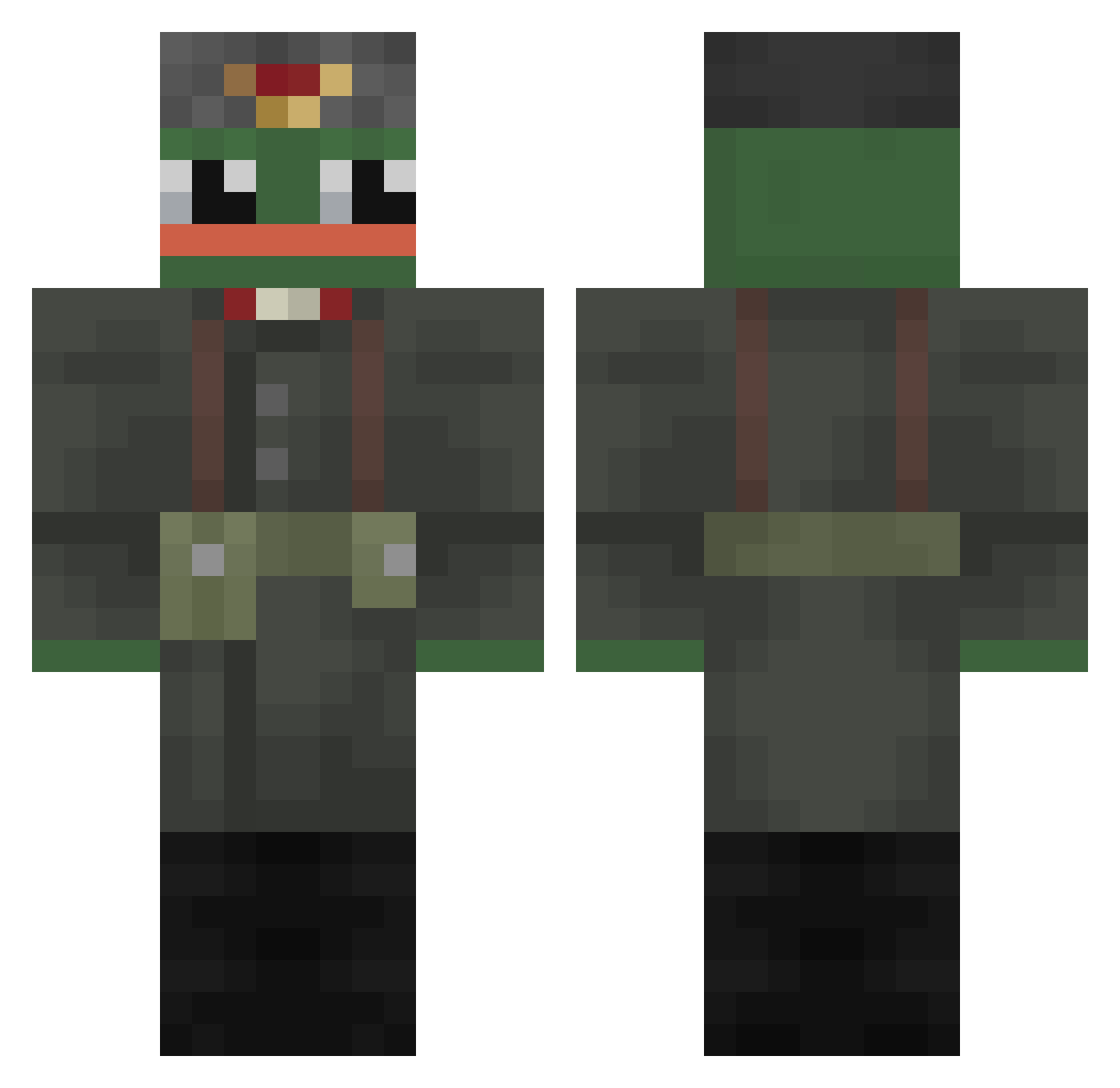 TheRejectNazgul Minecraft skin, front and back view