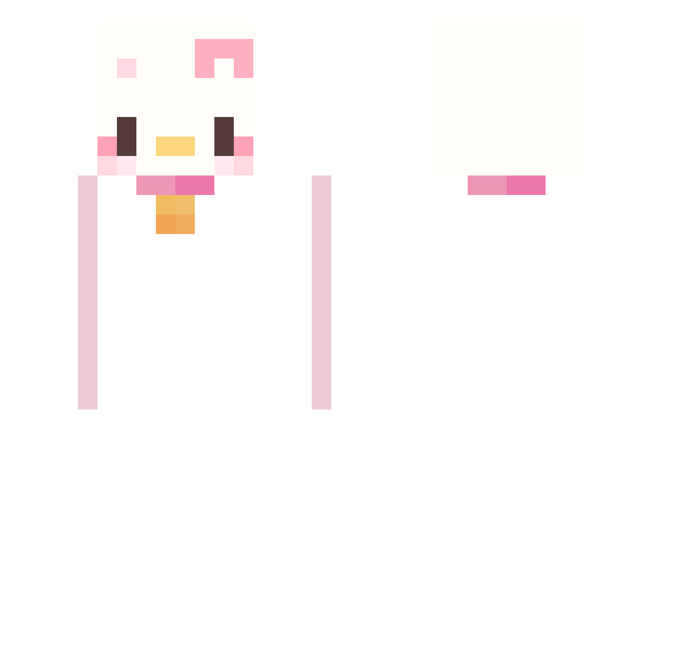 mayorozuya Minecraft skin, front and back view