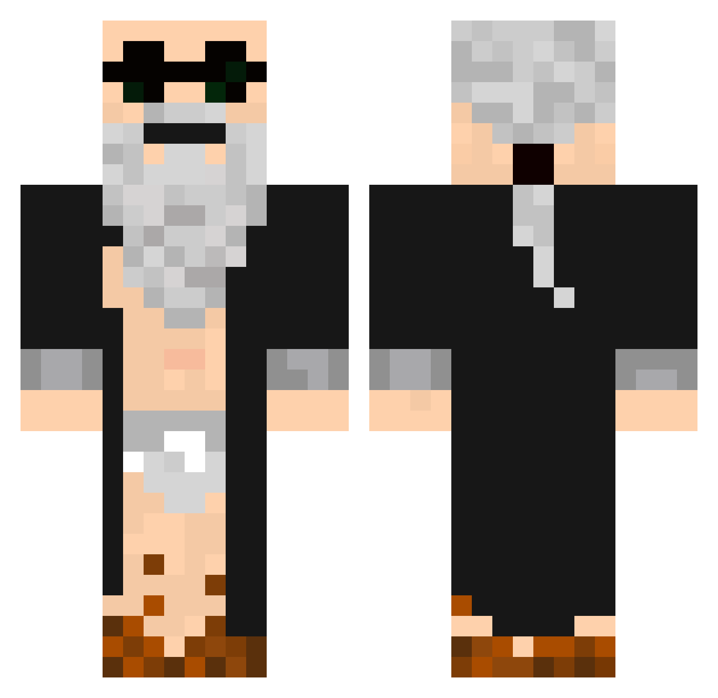 IchWillFummeln Minecraft skin, front and back view