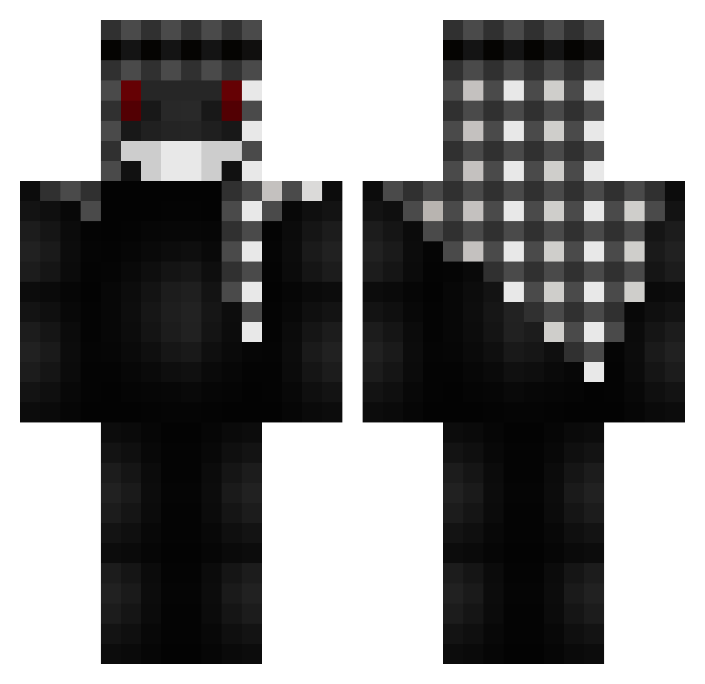 CroudControl Minecraft skin, front and back view