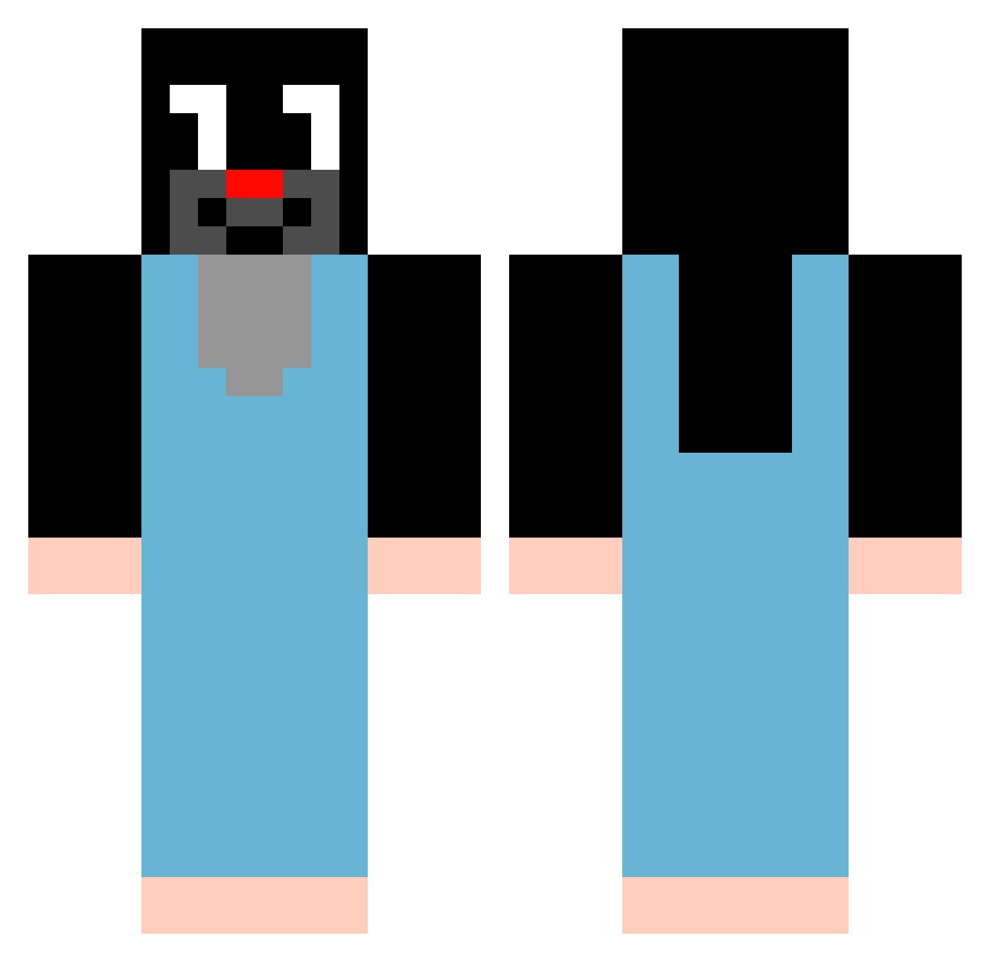 RAINBOW_007_CZ Minecraft skin, front and back view