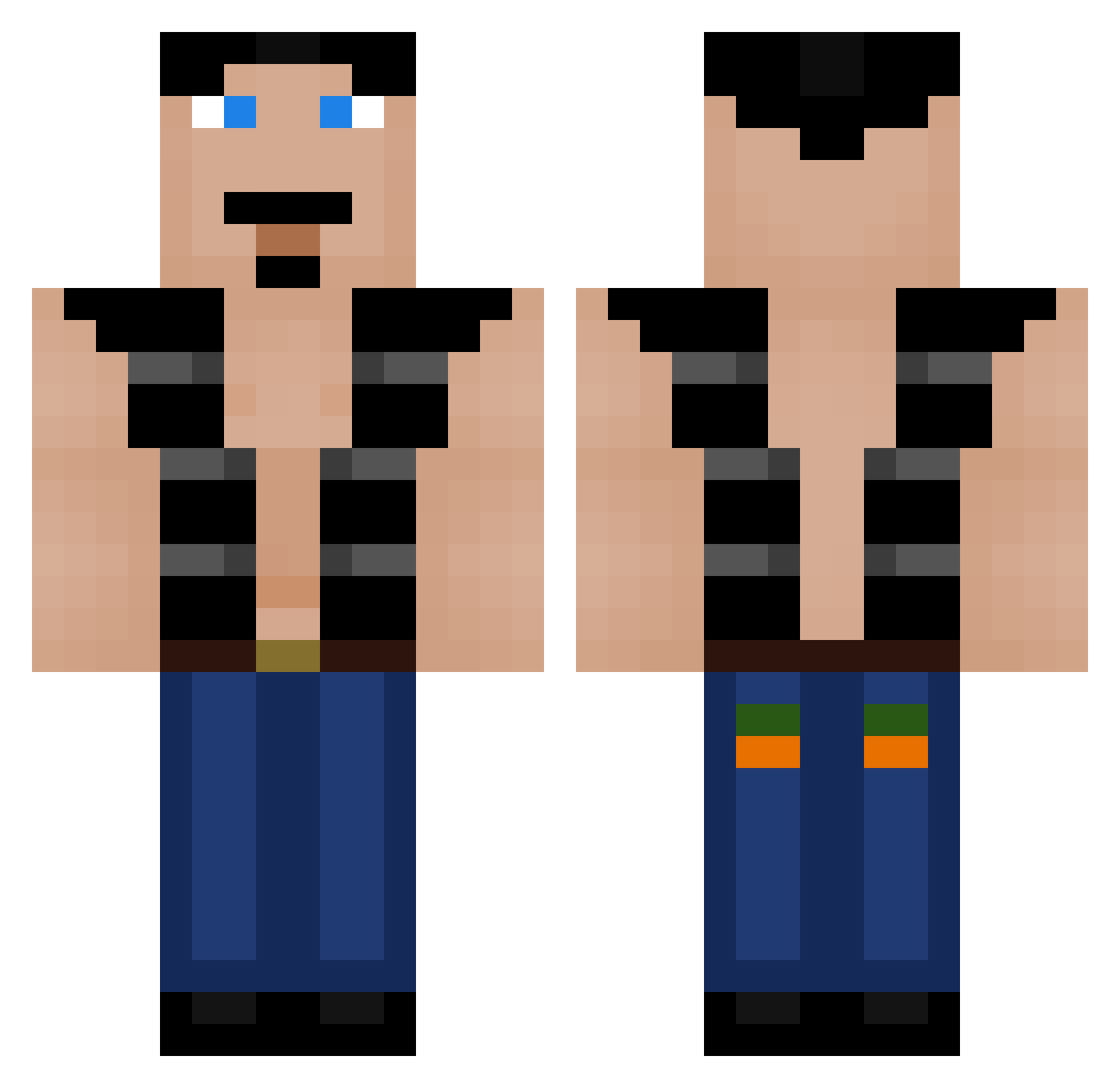 Dat_Linke_Twix Minecraft skin, front and back view