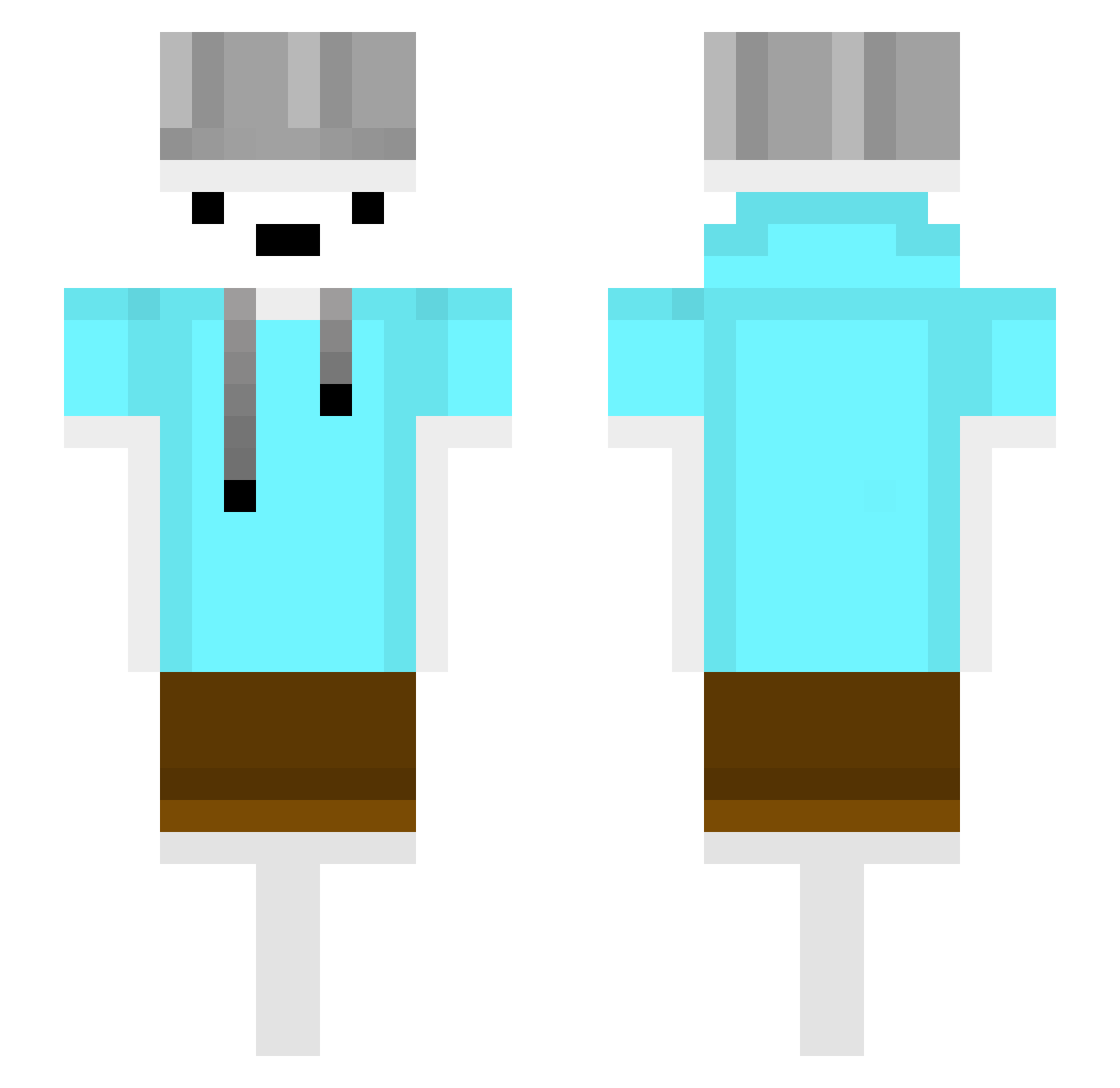 KJ_73 Minecraft skin, front and back view
