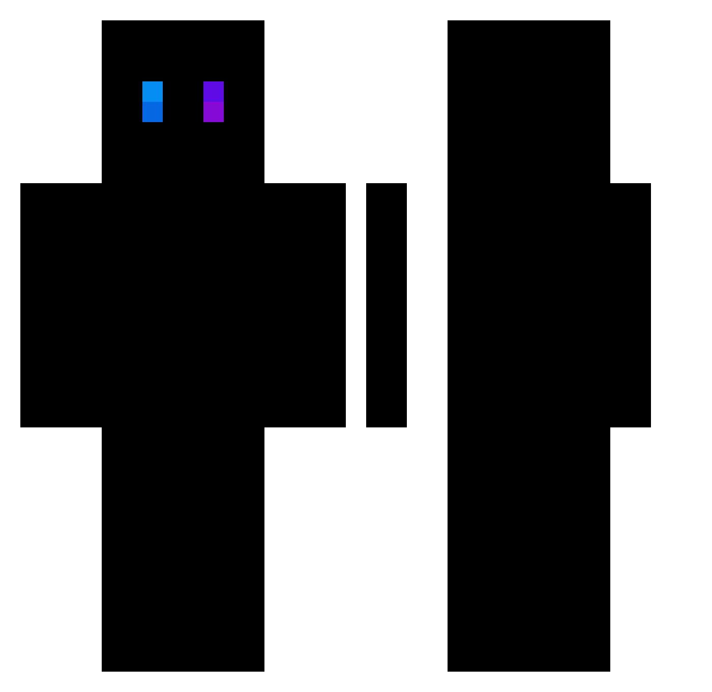 WeatherComet310 Minecraft skin, front and back view