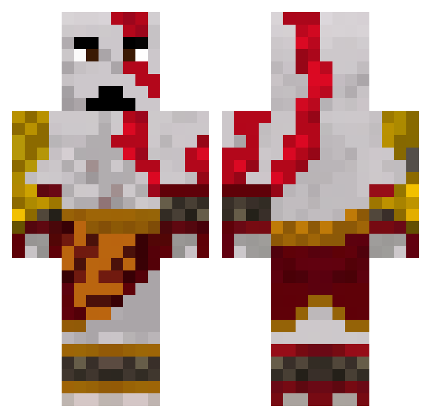 Rafaelwsp Minecraft skin, front and back view