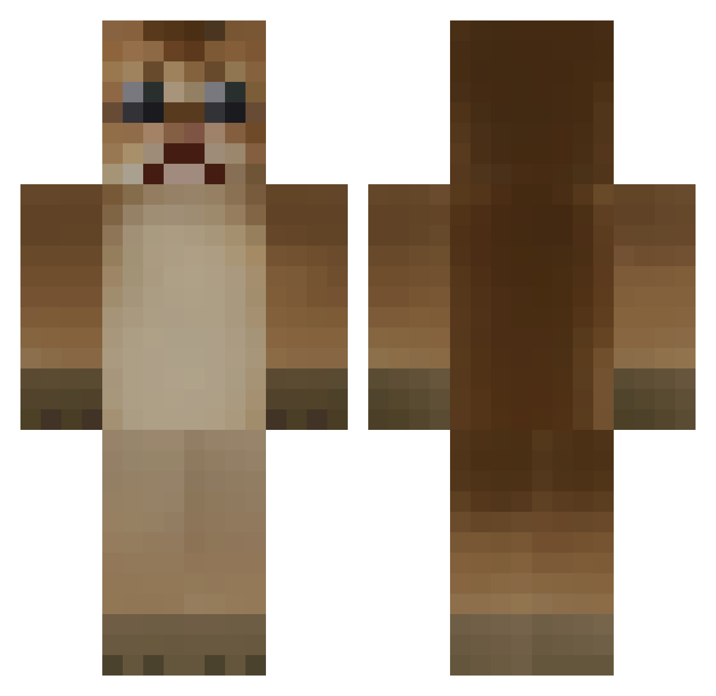 Priem_ Minecraft skin, front and back view