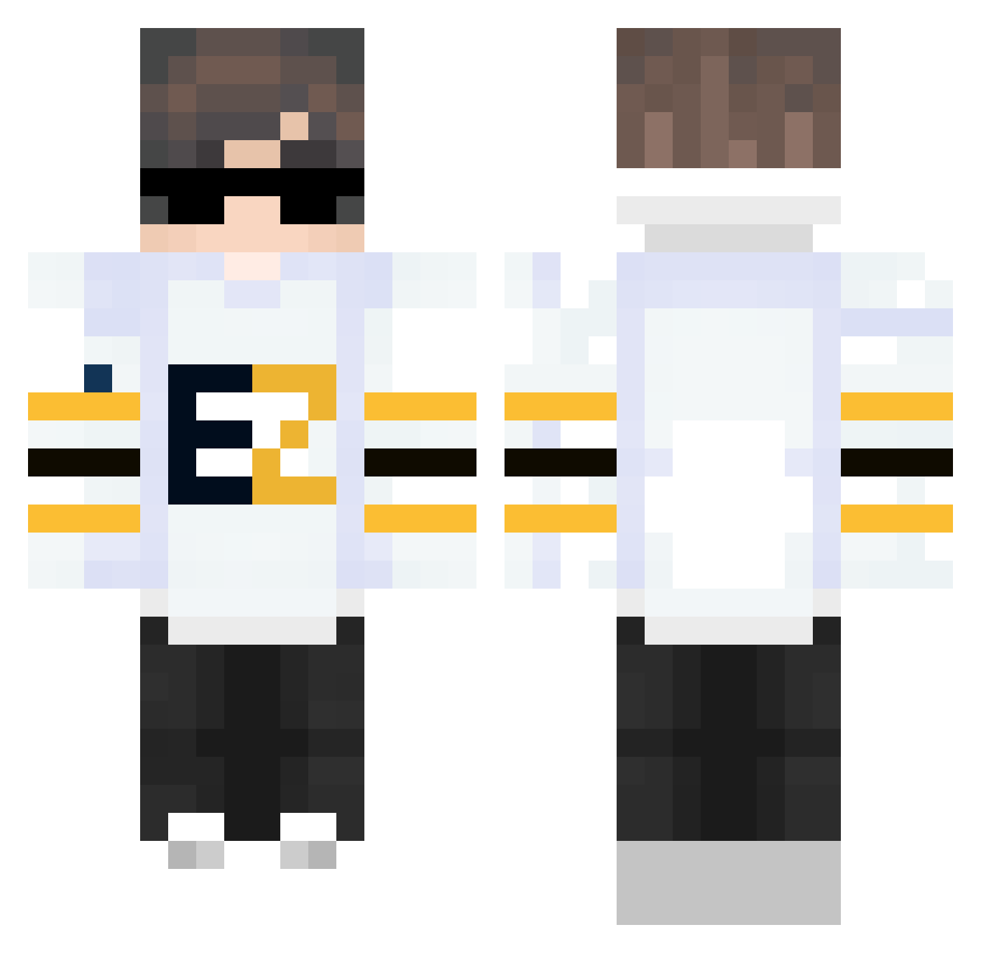 wikkid_rabbit Minecraft skin, front and back view