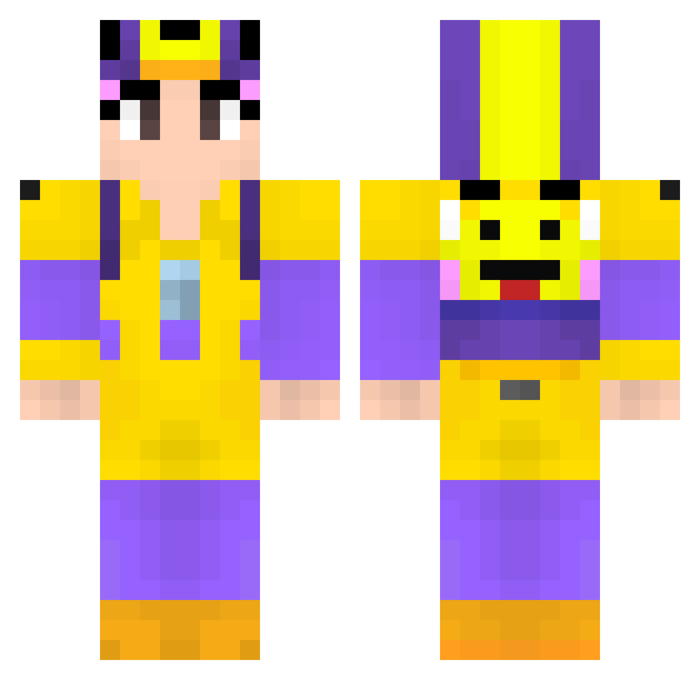NathanGlz Minecraft skin, front and back view